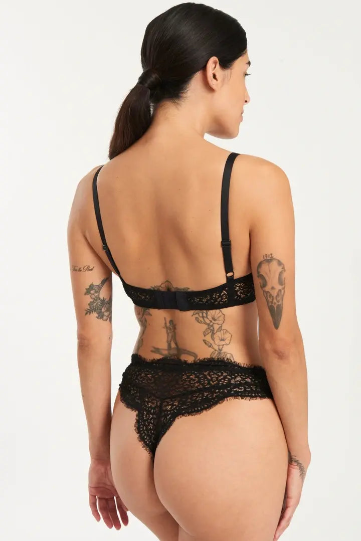 Else Lingerie Monique Lace Thong | Black