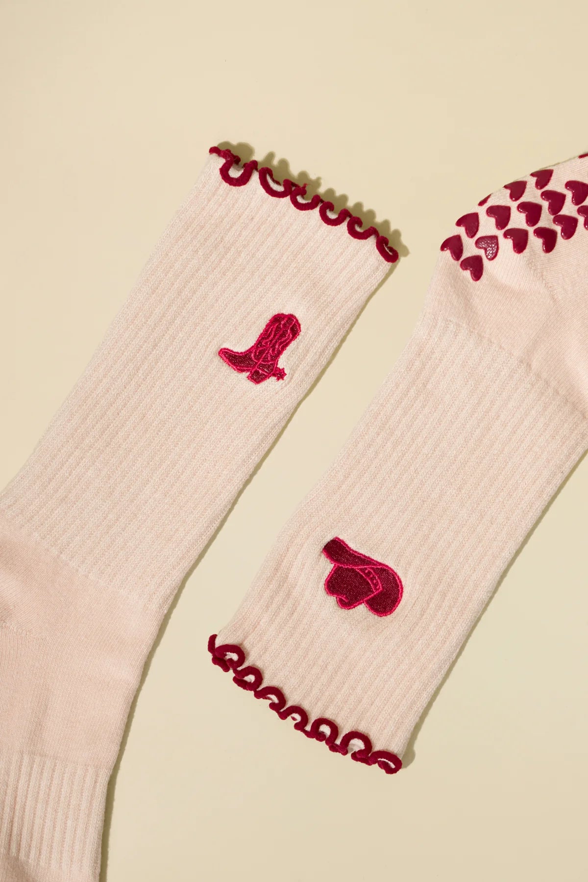 PopFlex Yee Haw Studio Grip Socks | Tutu Pink