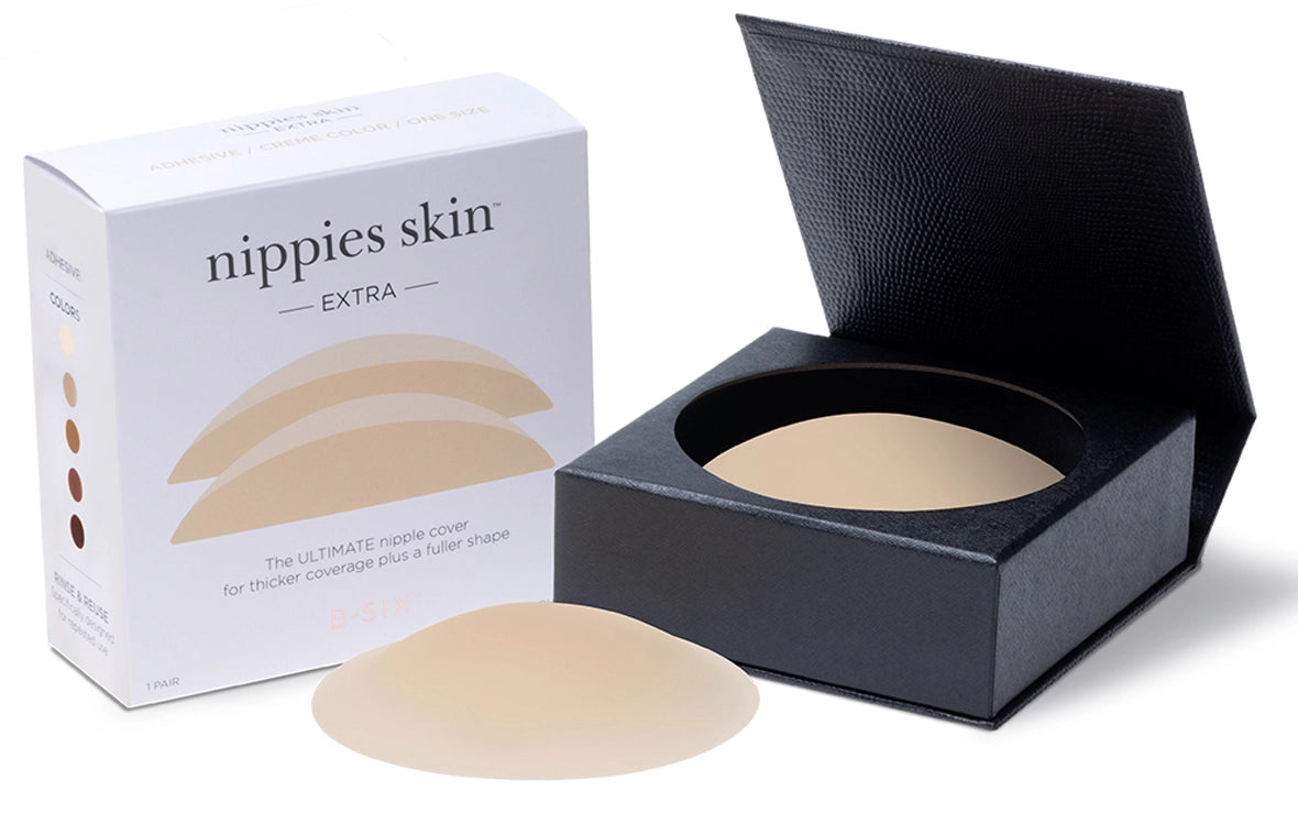 Nippies B-SIX Skin Adhesive Nipple Covers with Extra Coverage | Caramel