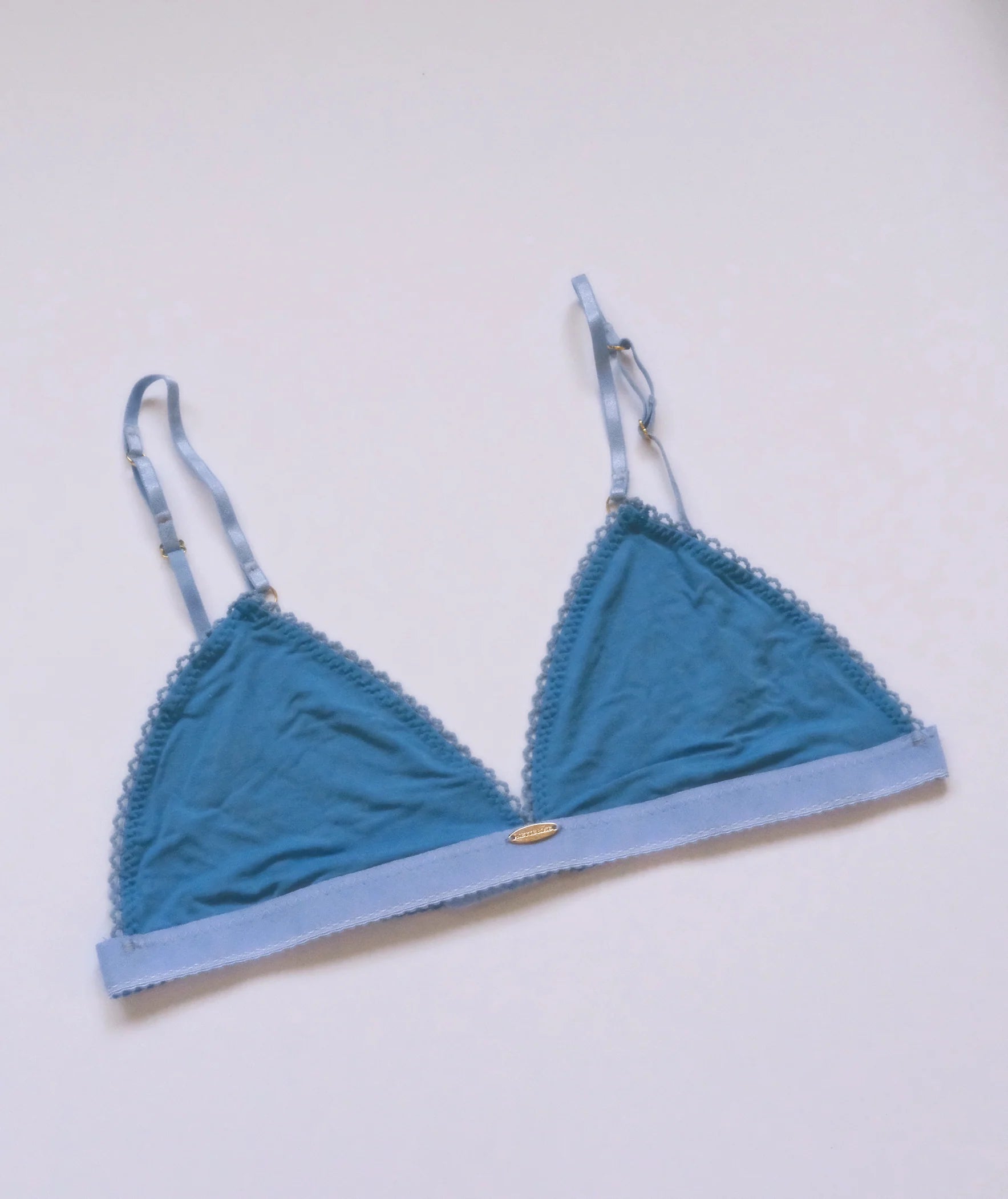 Nette Rose Bamboo Triangle Bralette | Blue