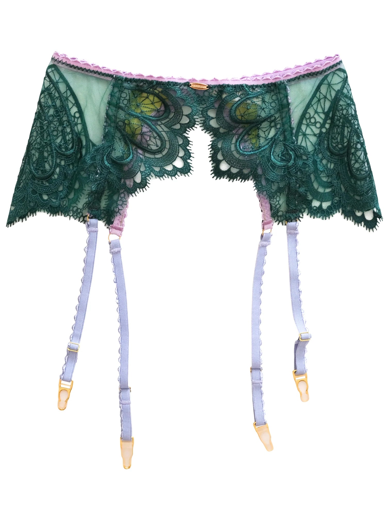Nette Rose Bowie Lace Garter Belt | Forest Green