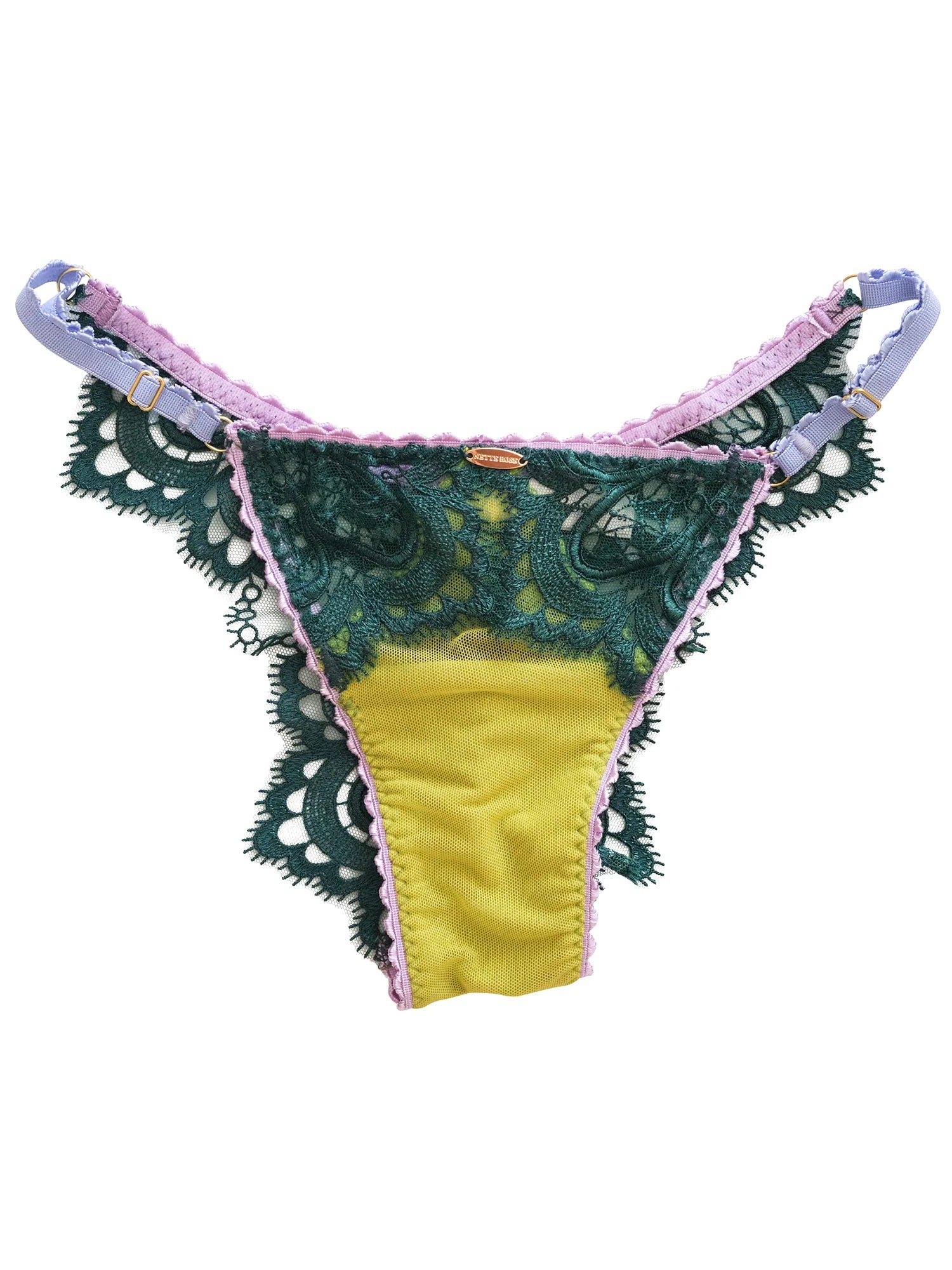 Nette Rose Bowie Lace Bikini Knicker | Forest Green