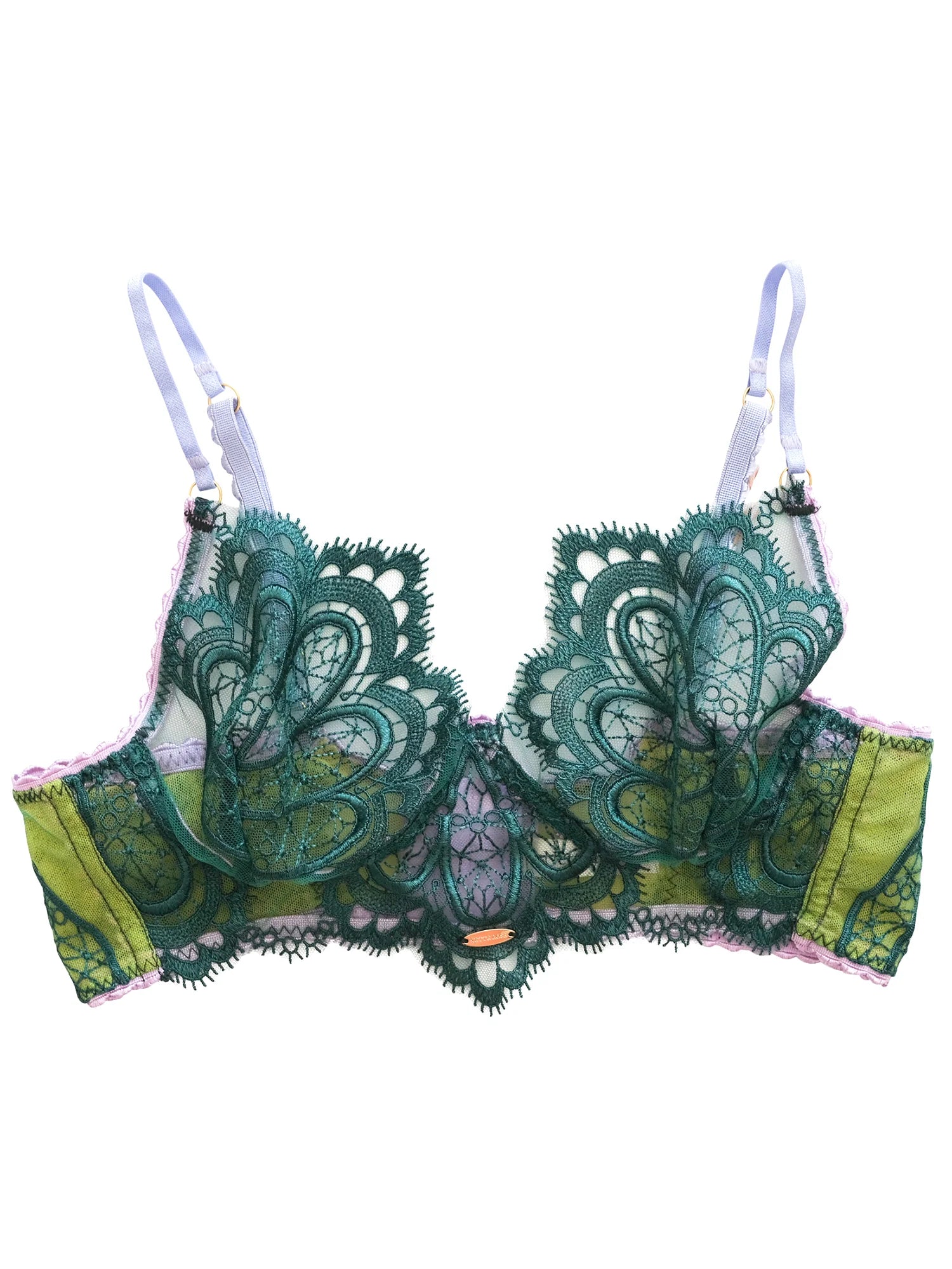 Nette Rose Bowie Lace Cup Bra | Forest Green