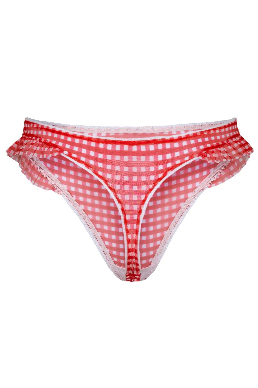 Eva G-String | Gingham red - Back - Souszy - Chouchou Intimates