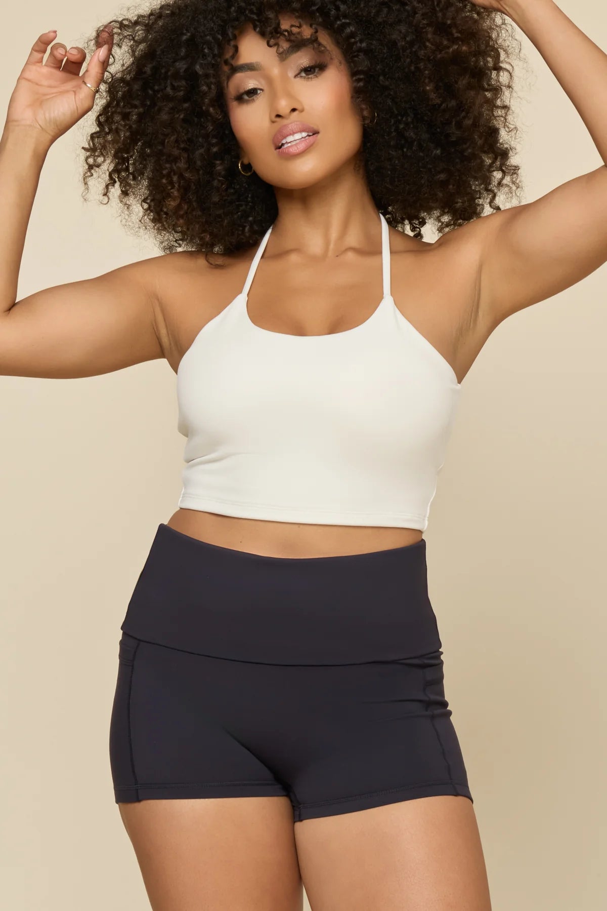 PopFlex Foldover Booty Short | Cool Black
