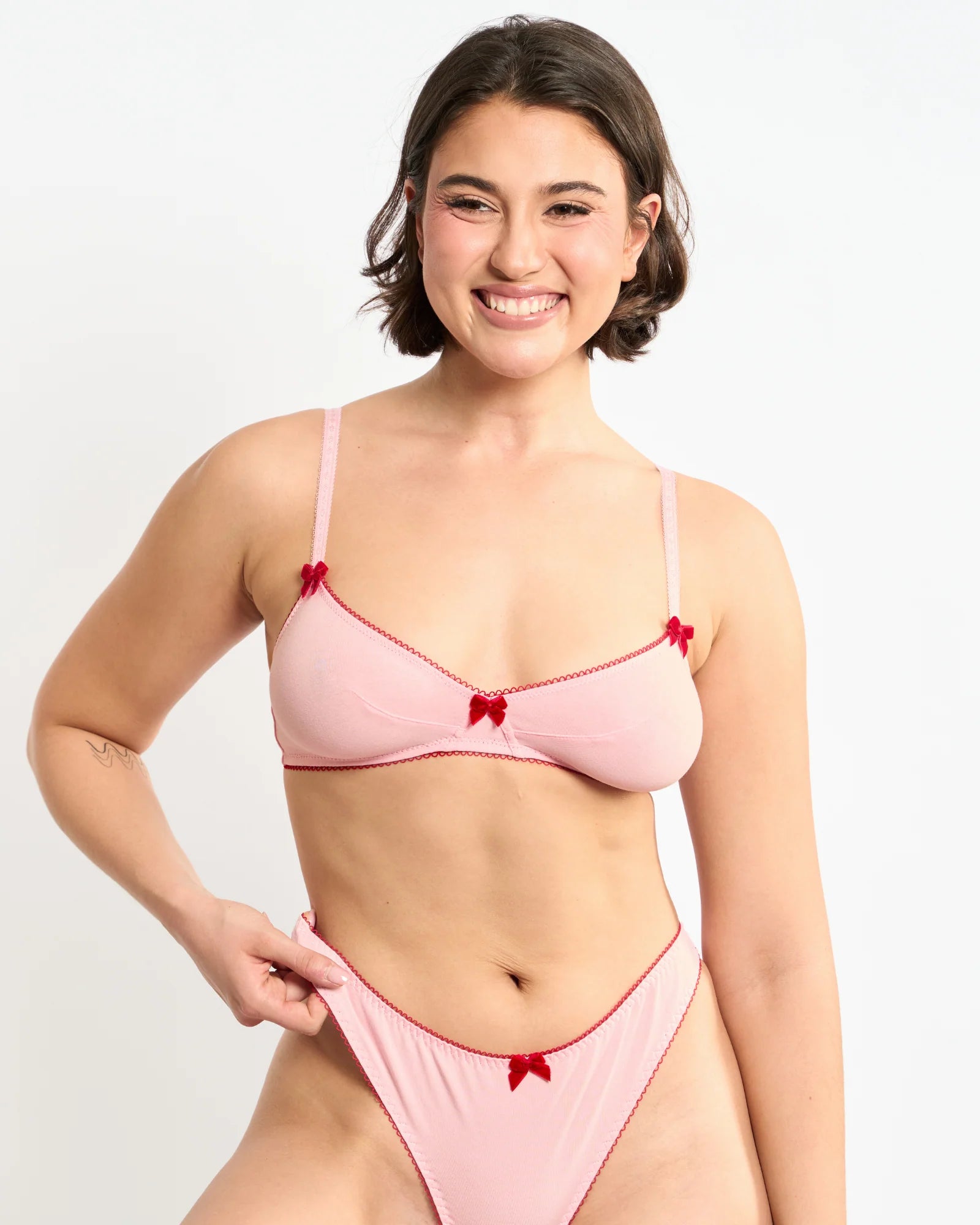 Chouchou Intimates Georgia Organic Cotton G-String | Pink
