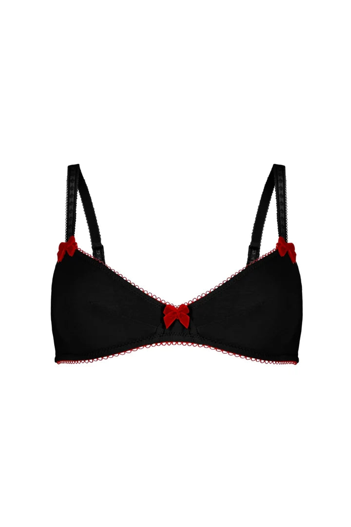 Georgia Bralette | Black - Front - Souszy - Chouchou Intimates
