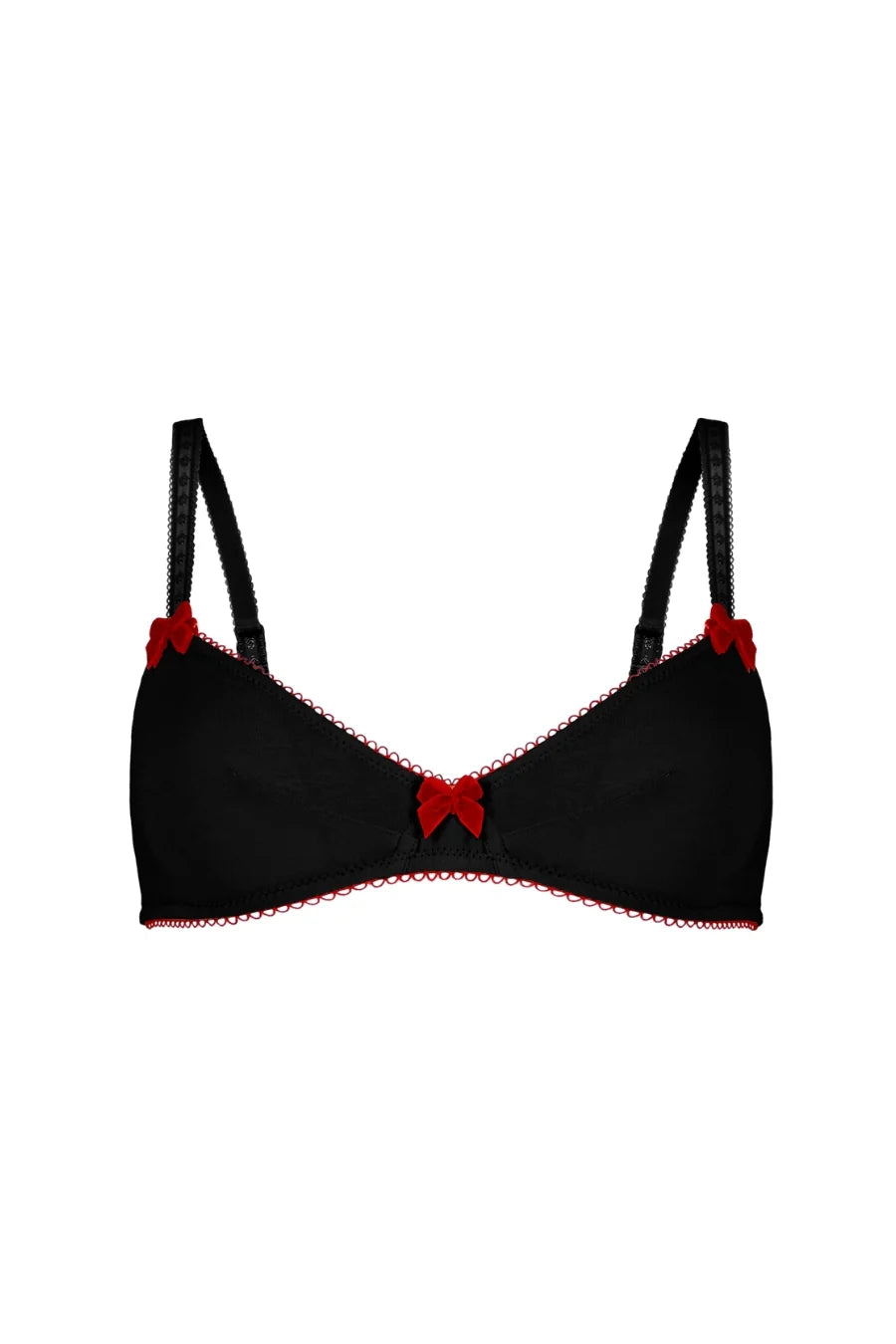 Chouchou Intimates Georgia Organic Cotton Bralette | Black