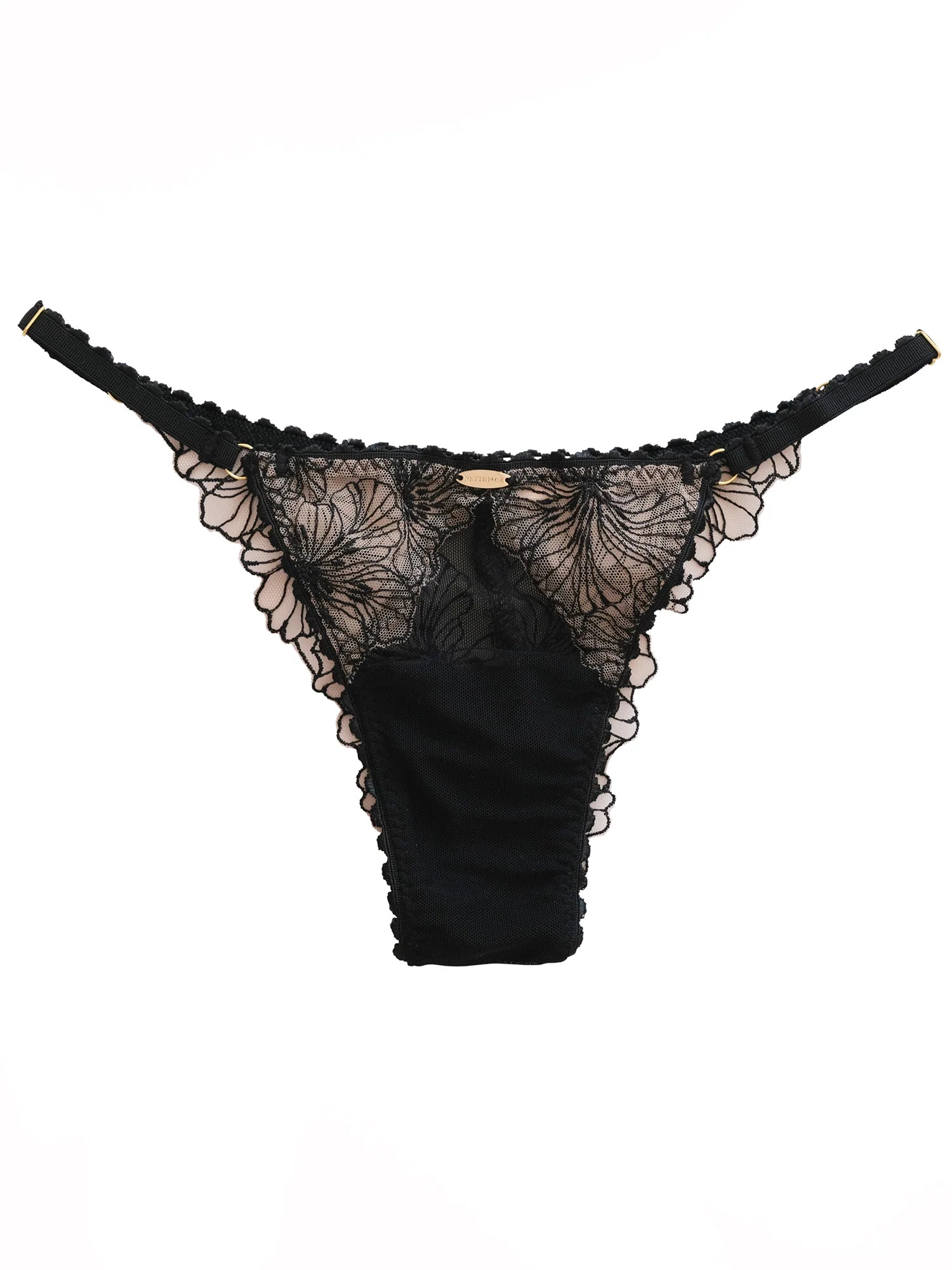 Nette Rose Jane Lace Bikini Knicker | Black