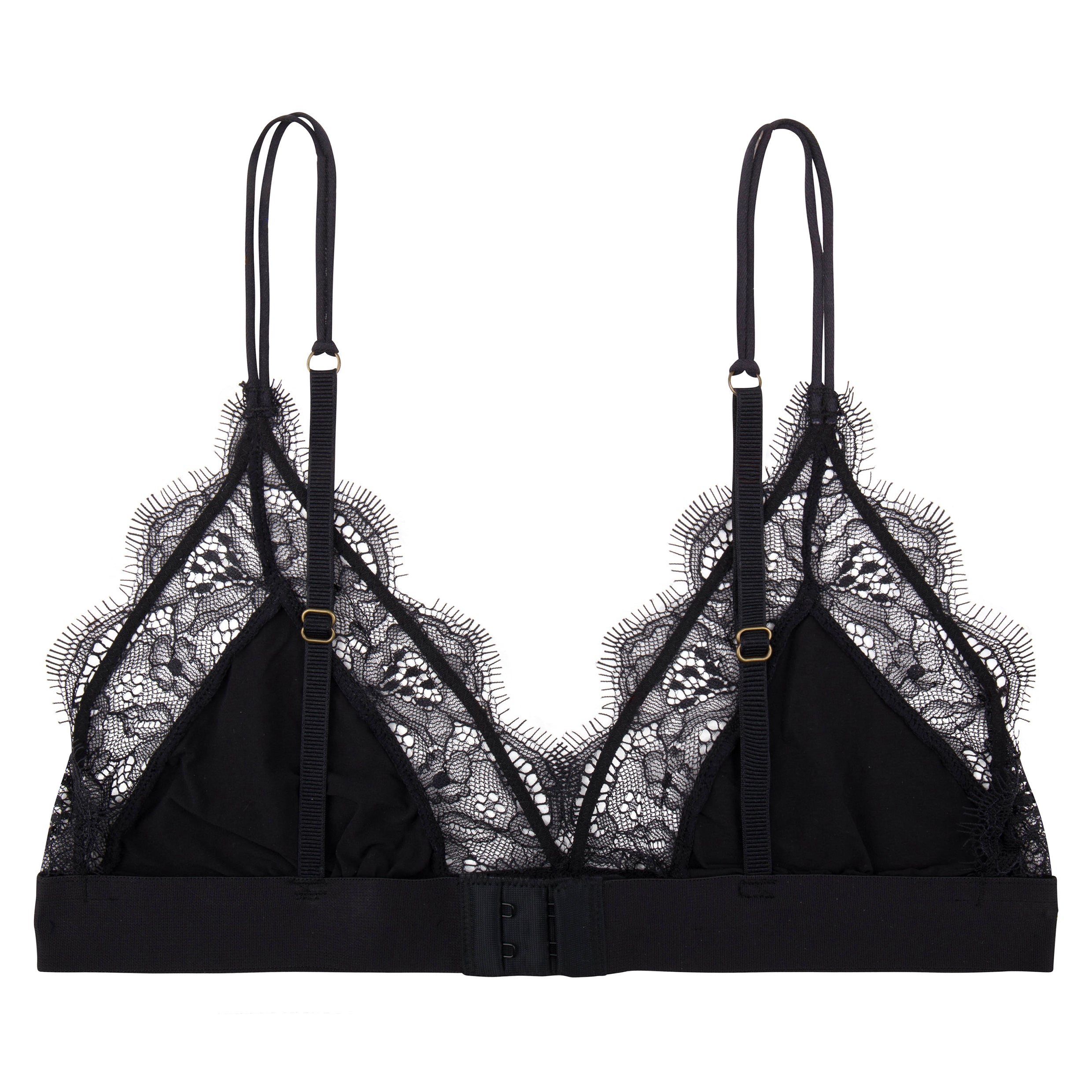 Love Lace Triangle Bralette | Black -Souszy - Love Stories