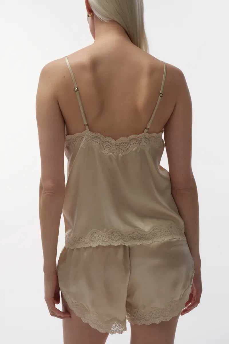 Pip Silk Cami | Off White- Souszy- Love Stories - Back