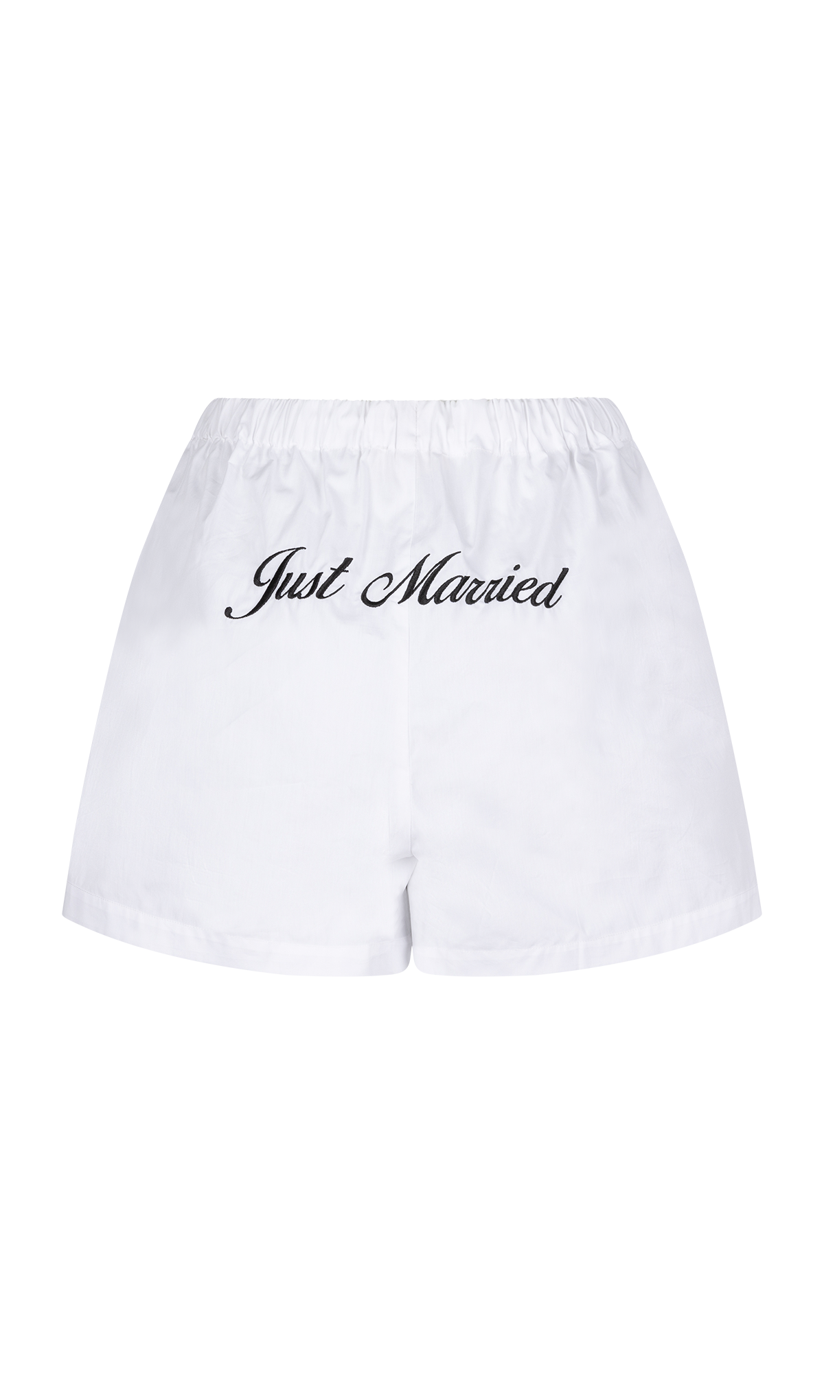 James Just Married Boxershort-style shorts | White - Souszy - Love Stories - Back
