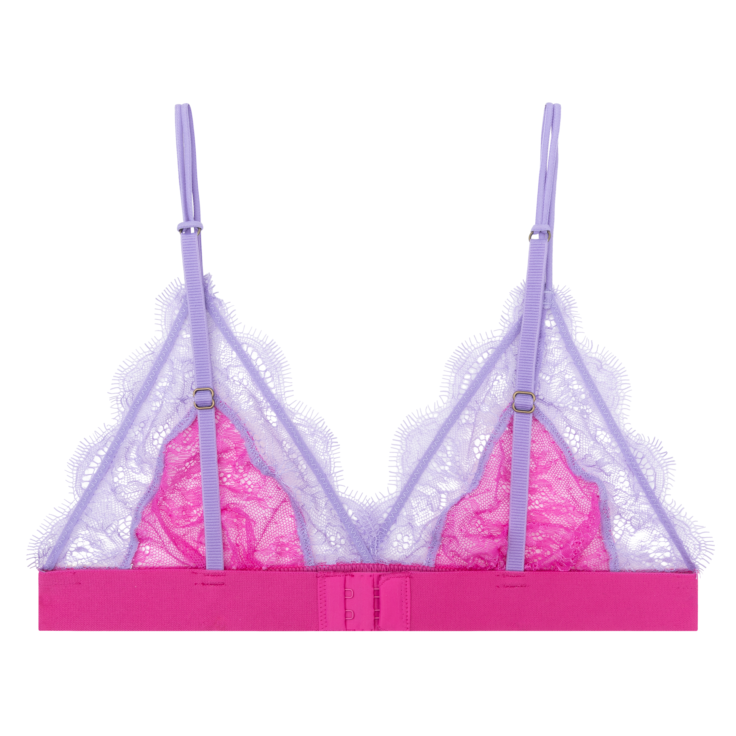 Love Lace Triangle Bralette | Pink- Souszy- Love Stories