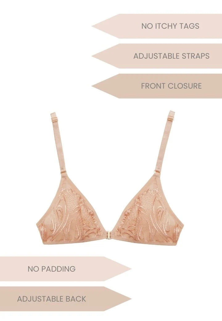 Bare Ones Lace Unpadded Bralette | Light Beige/Shade 1