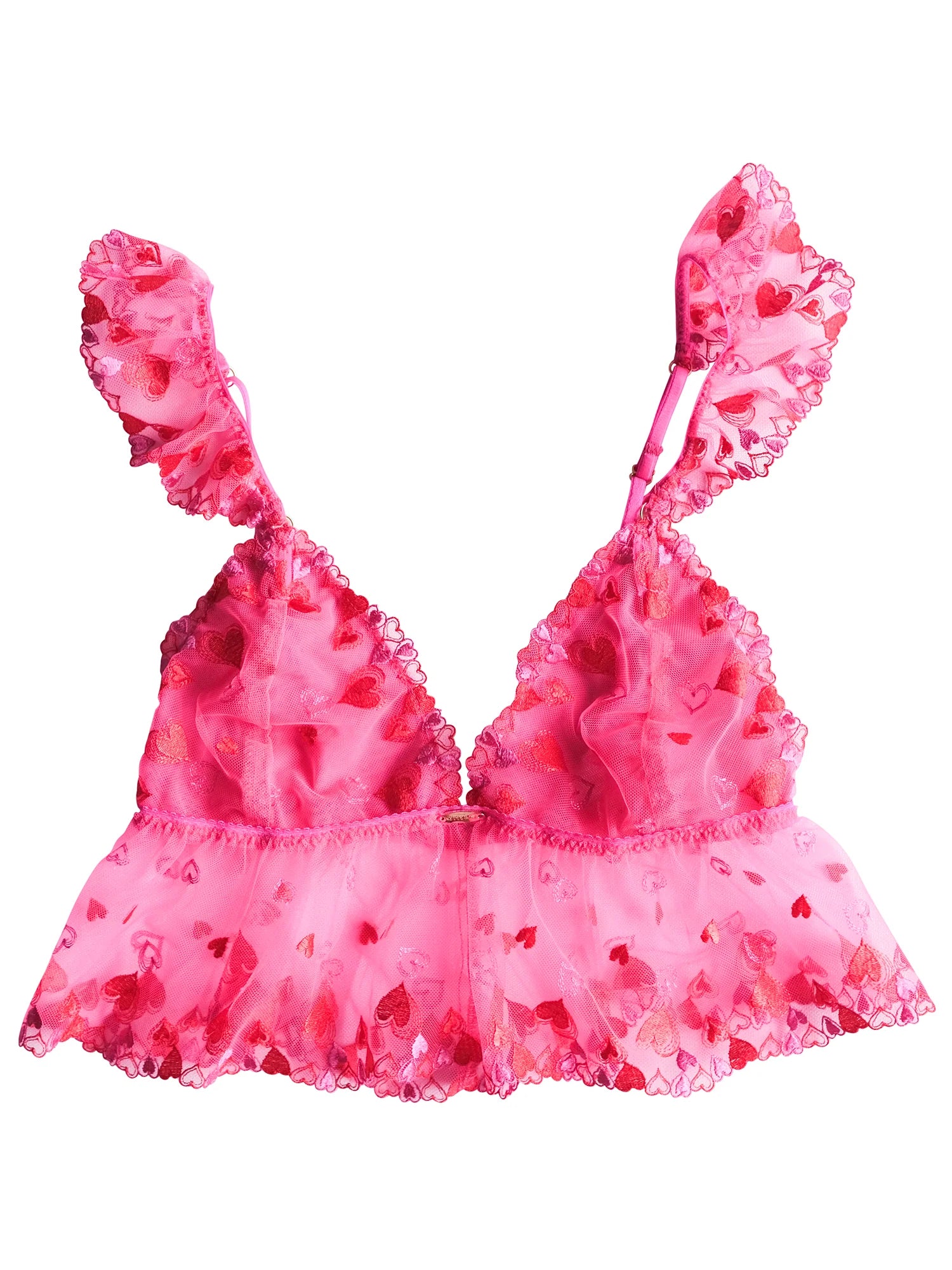 Nette Rose Lilitha Frill Bralette | Cherry Pink