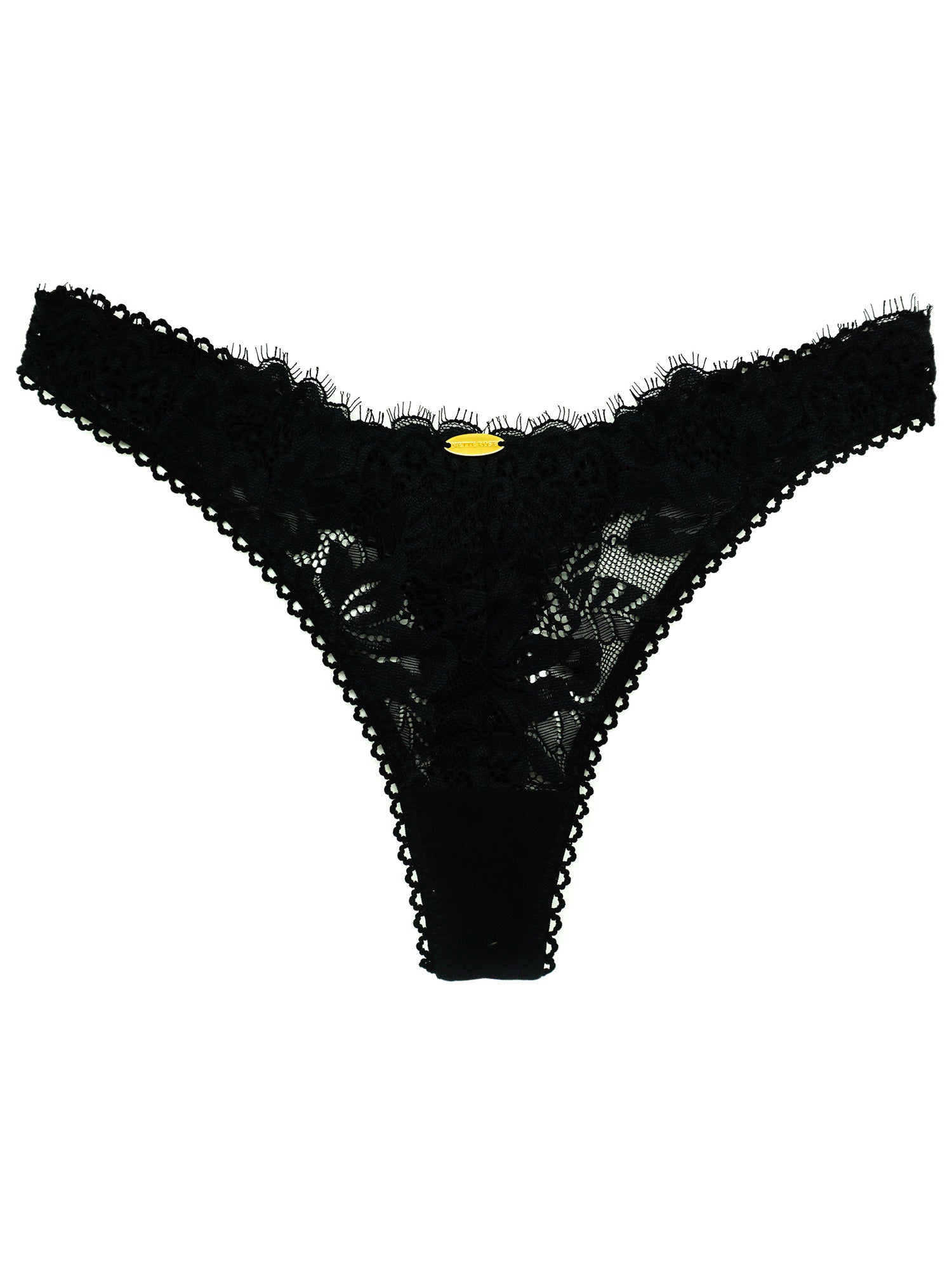 Nette Rose Millie Lace 90's Thong | Black