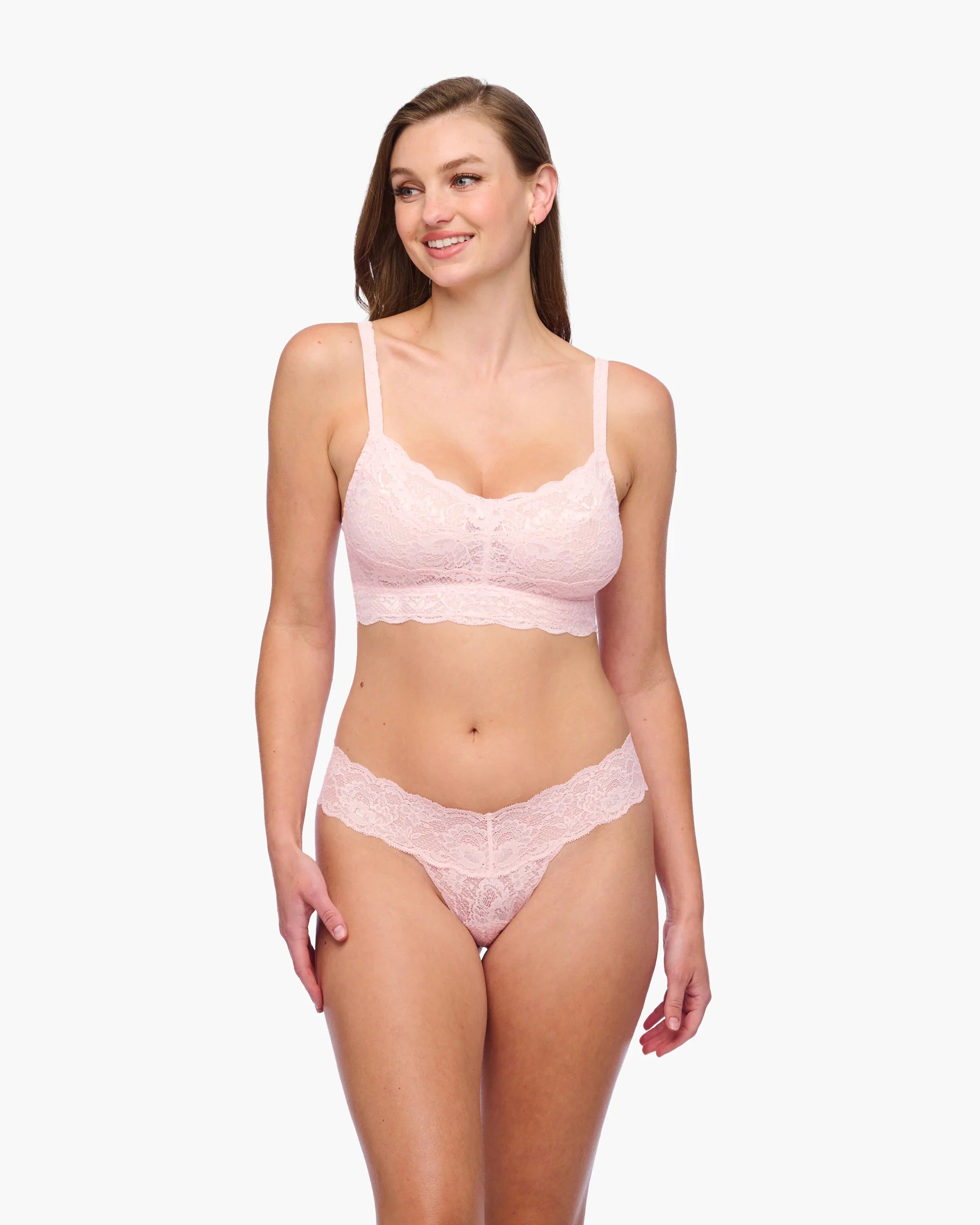 Cosabella Never Say Never Curvy Sweetie Lace Bralette | Pink Lilly