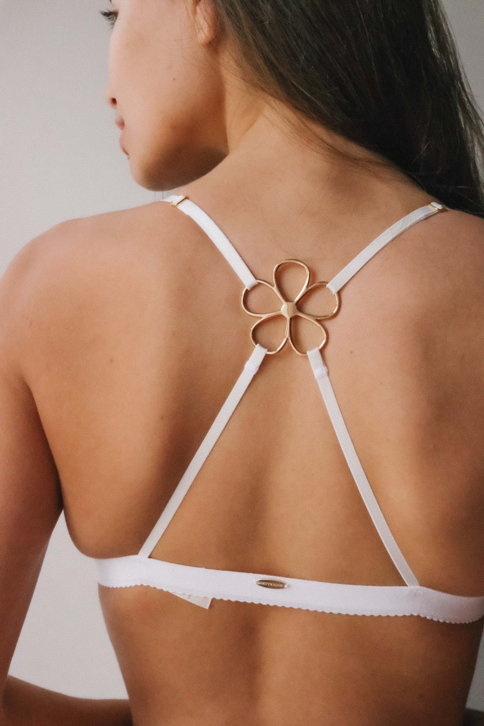 Nette Rose June Lace Décor-Back Bralette | White