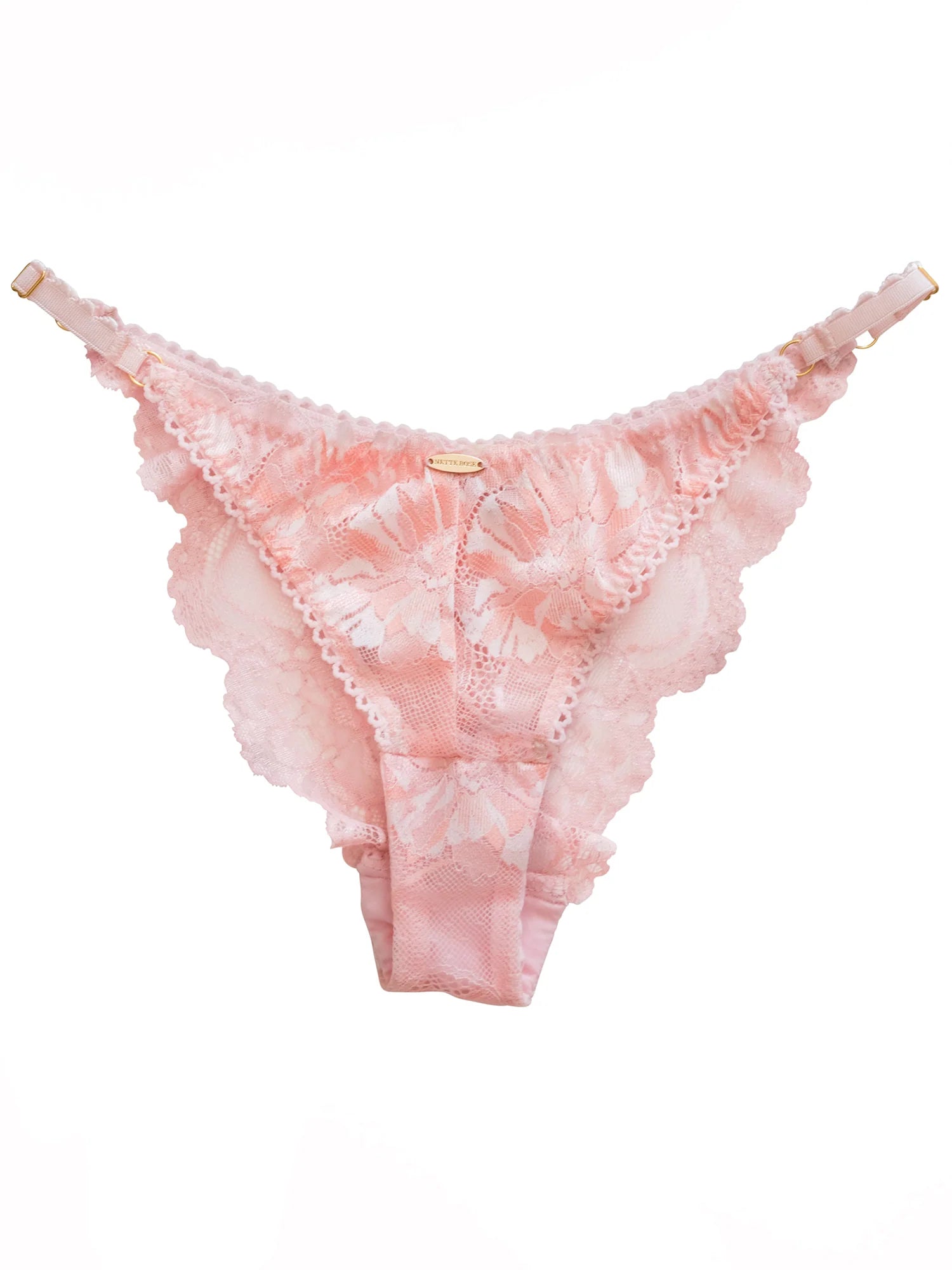 Nette Rose Peaches Lace Bikini Knicker | Peach