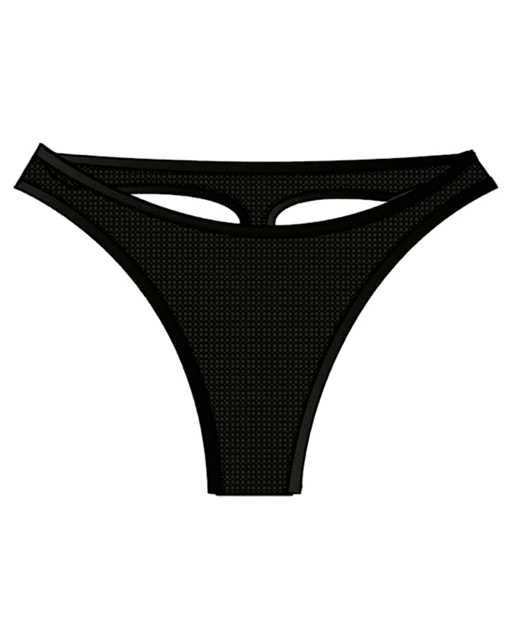 Cosabella Soire Confidence Mid-Rise Lightweight Sheer Thong | Black