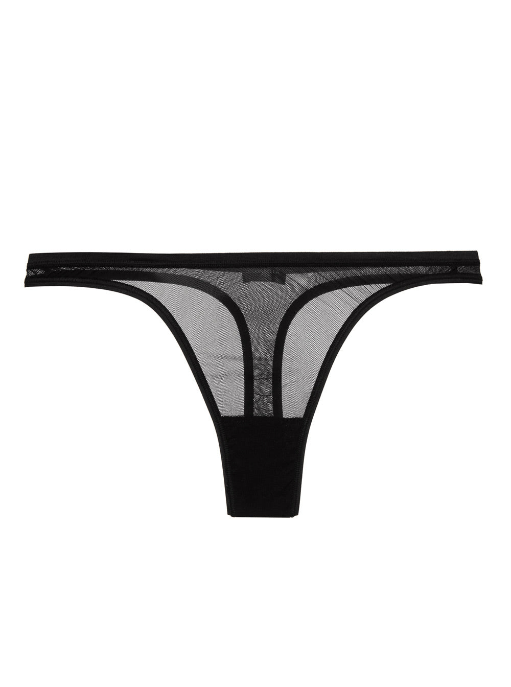 Cosabella Soire Confidence Mid-Rise Lightweight Sheer Thong | Black