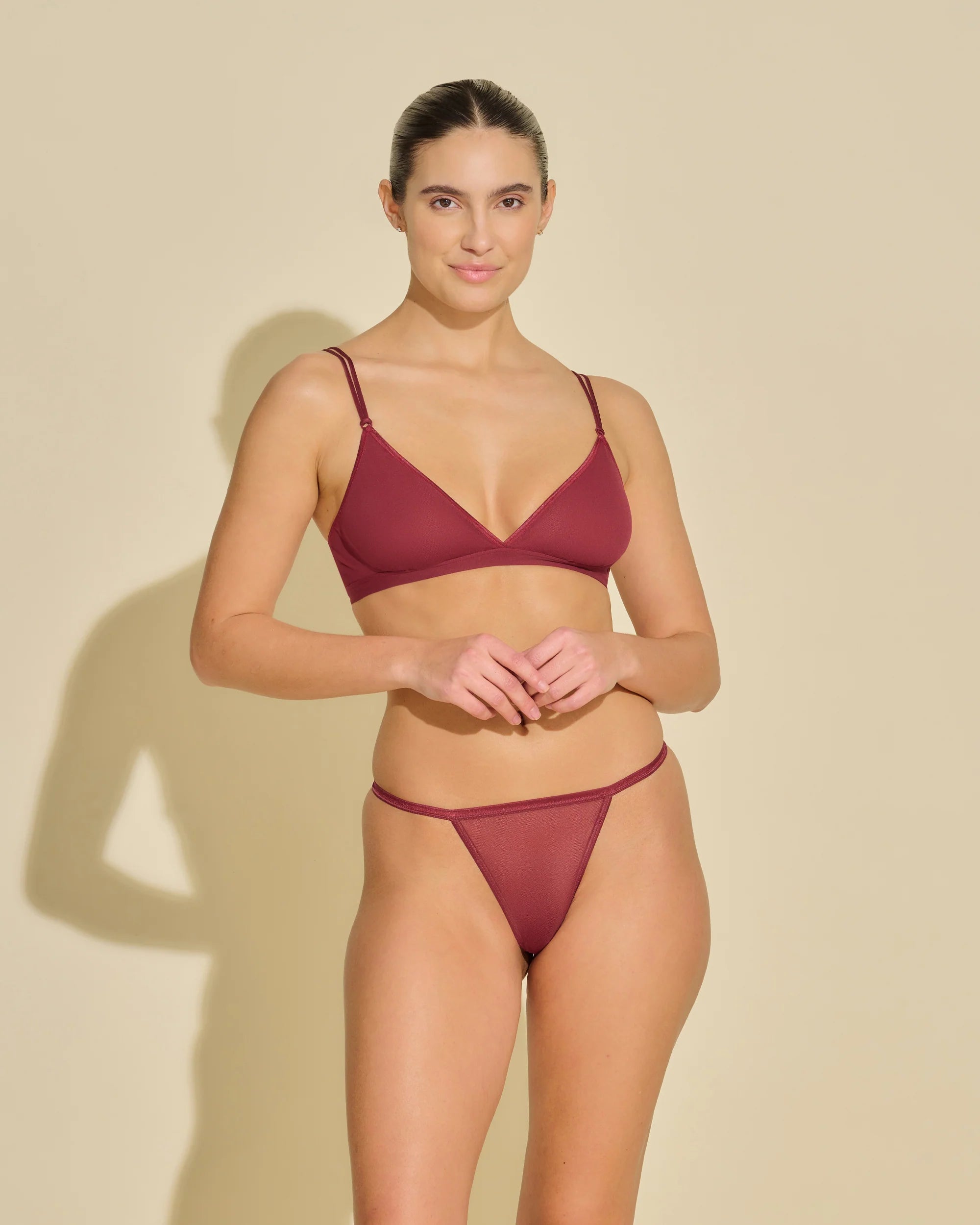 Cosabella Soire Confidence Iconic Sheer G-String | Vin Brule