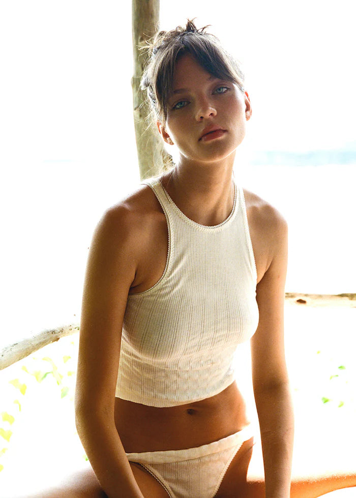 Miyako Sophia Certified Organic Cotton Singlet | Dove