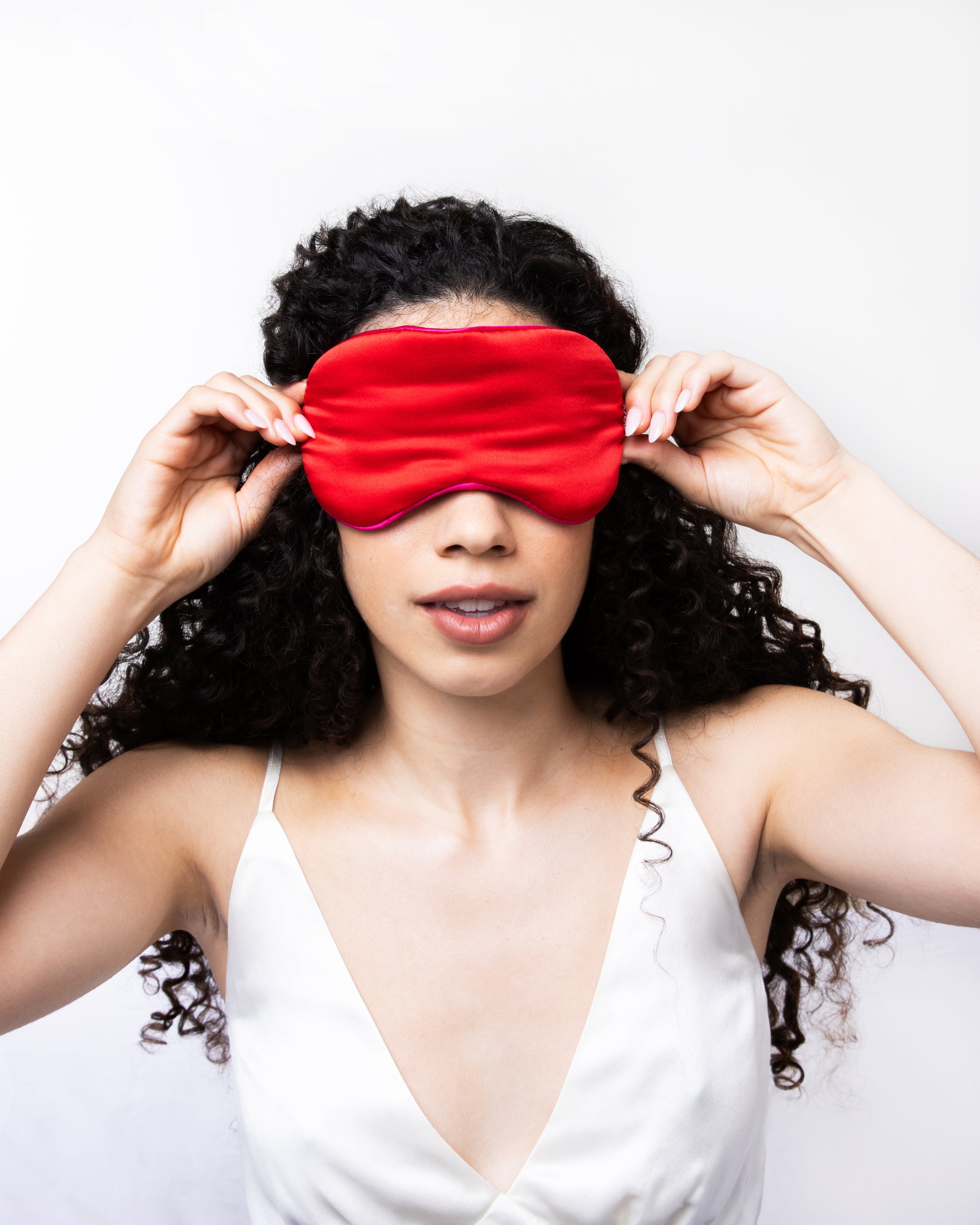 Souszy Silk Sleeping Mask | Cheeky Red & Pink