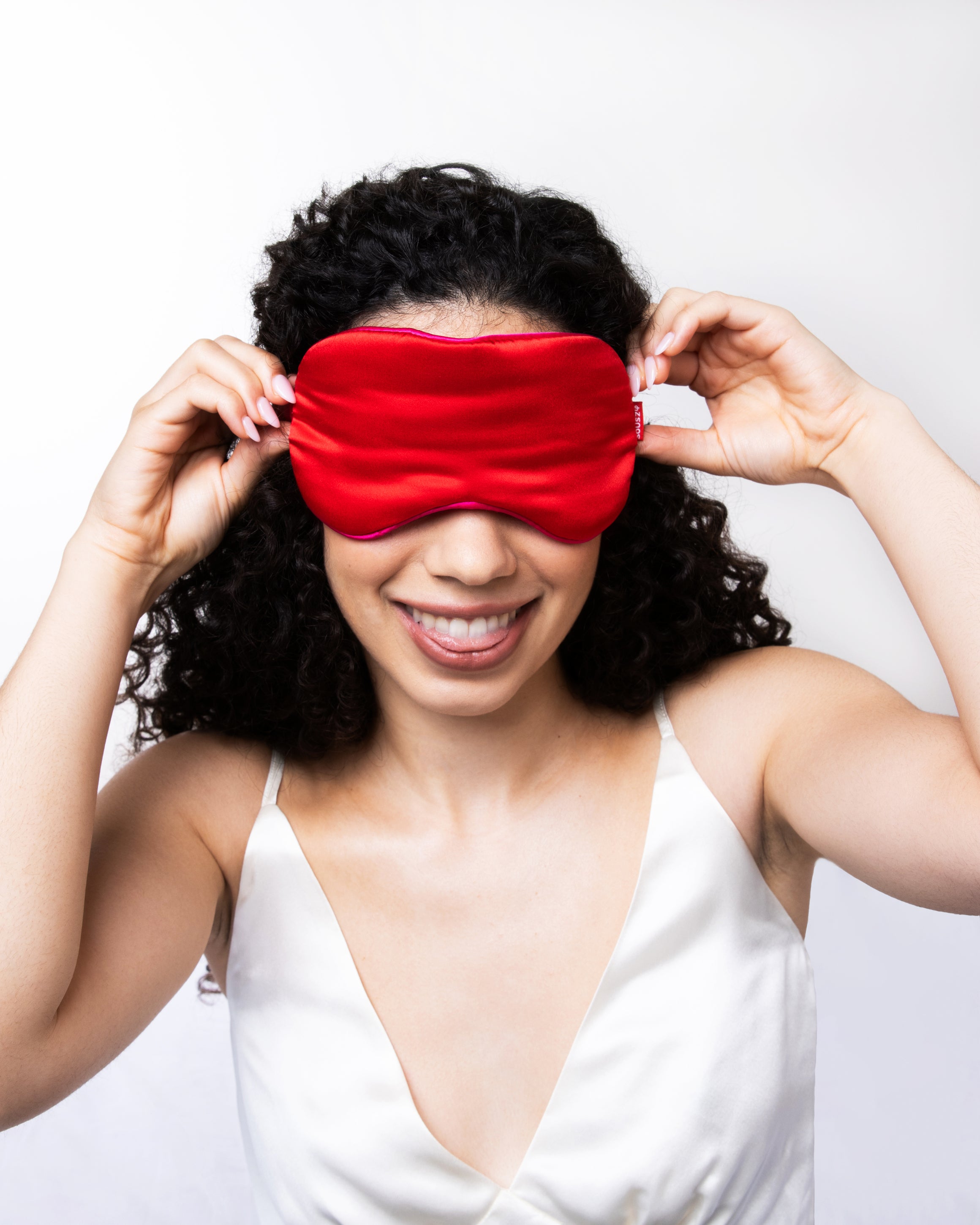 Souszy Silk Sleeping Mask | Cheeky Red & Pink