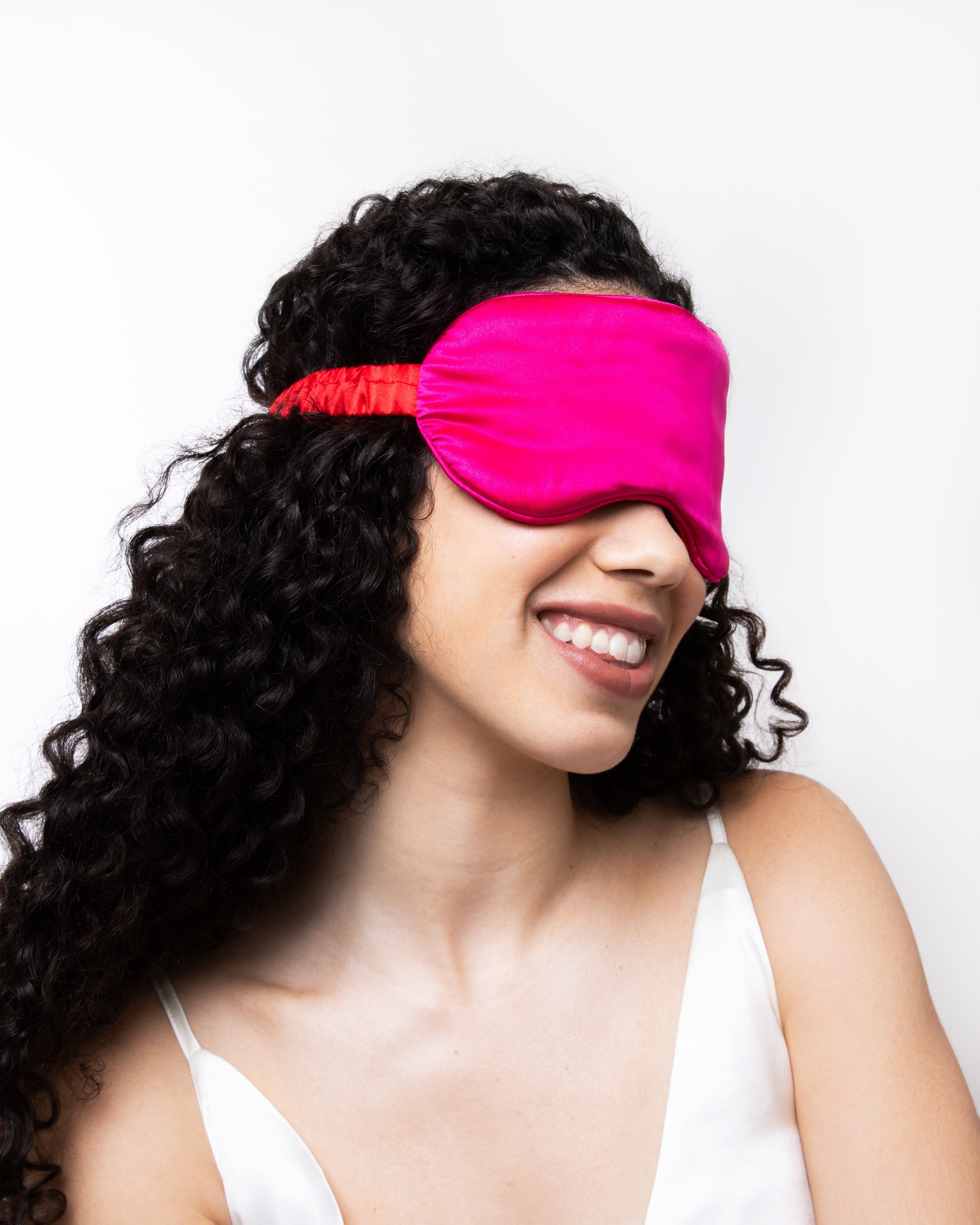 Souszy Silk Sleeping Mask | Cheeky Red & Pink