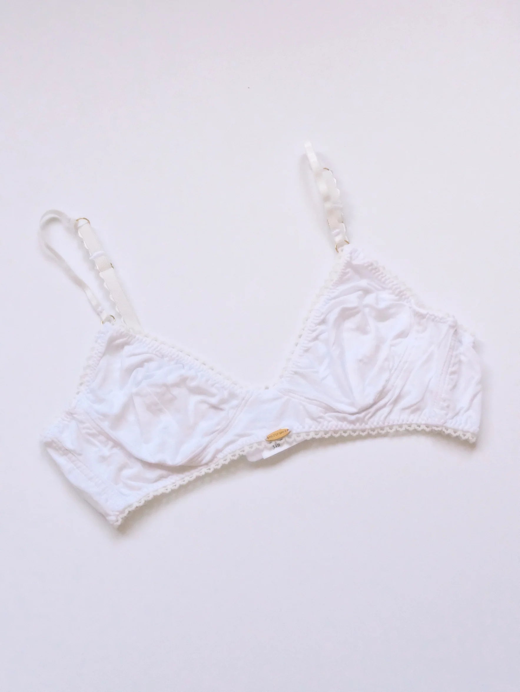 Nette Rose Bamboo Cup Bralette | White