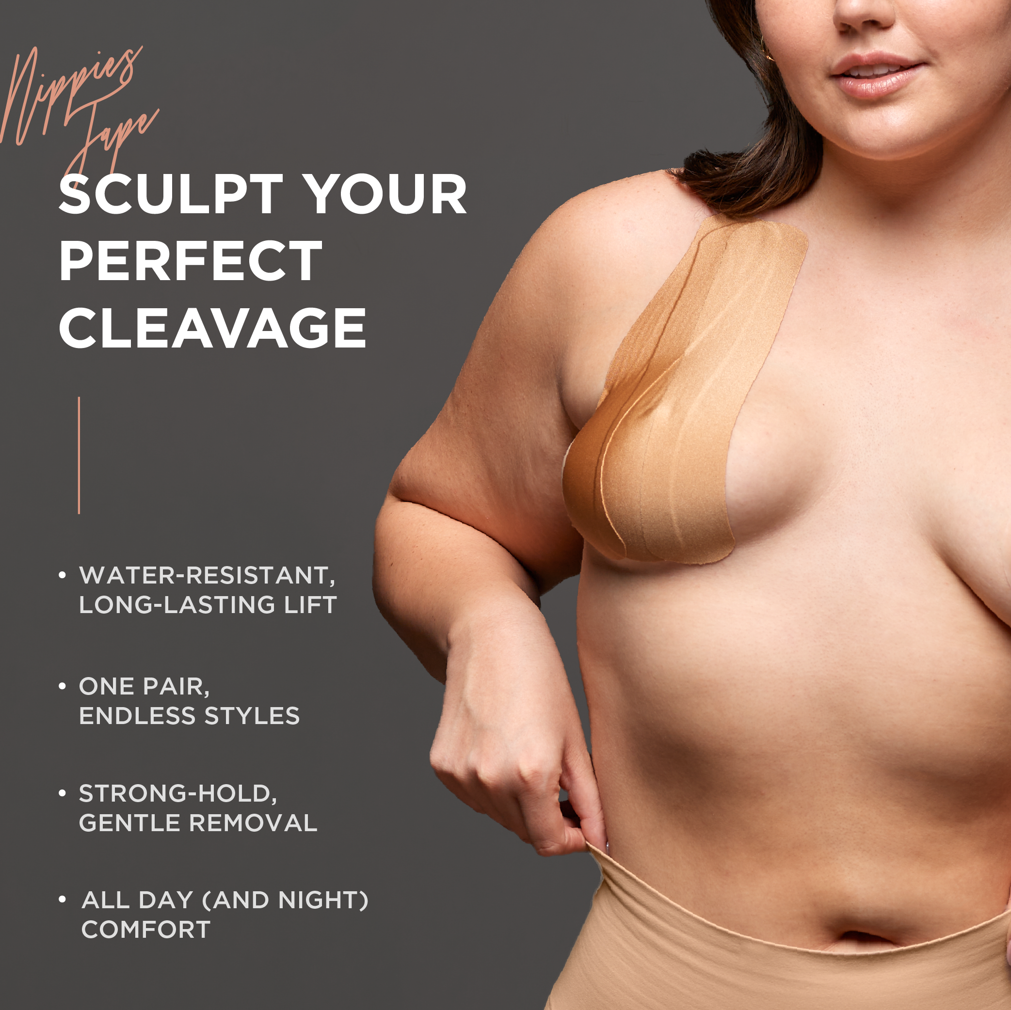 Nippies Precut Boob Tape | Creme