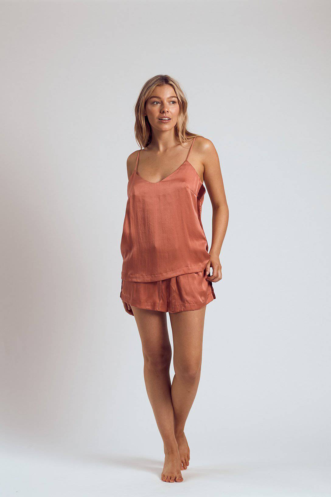 Silk Cami | Rose - Souszy - The Silk Robe