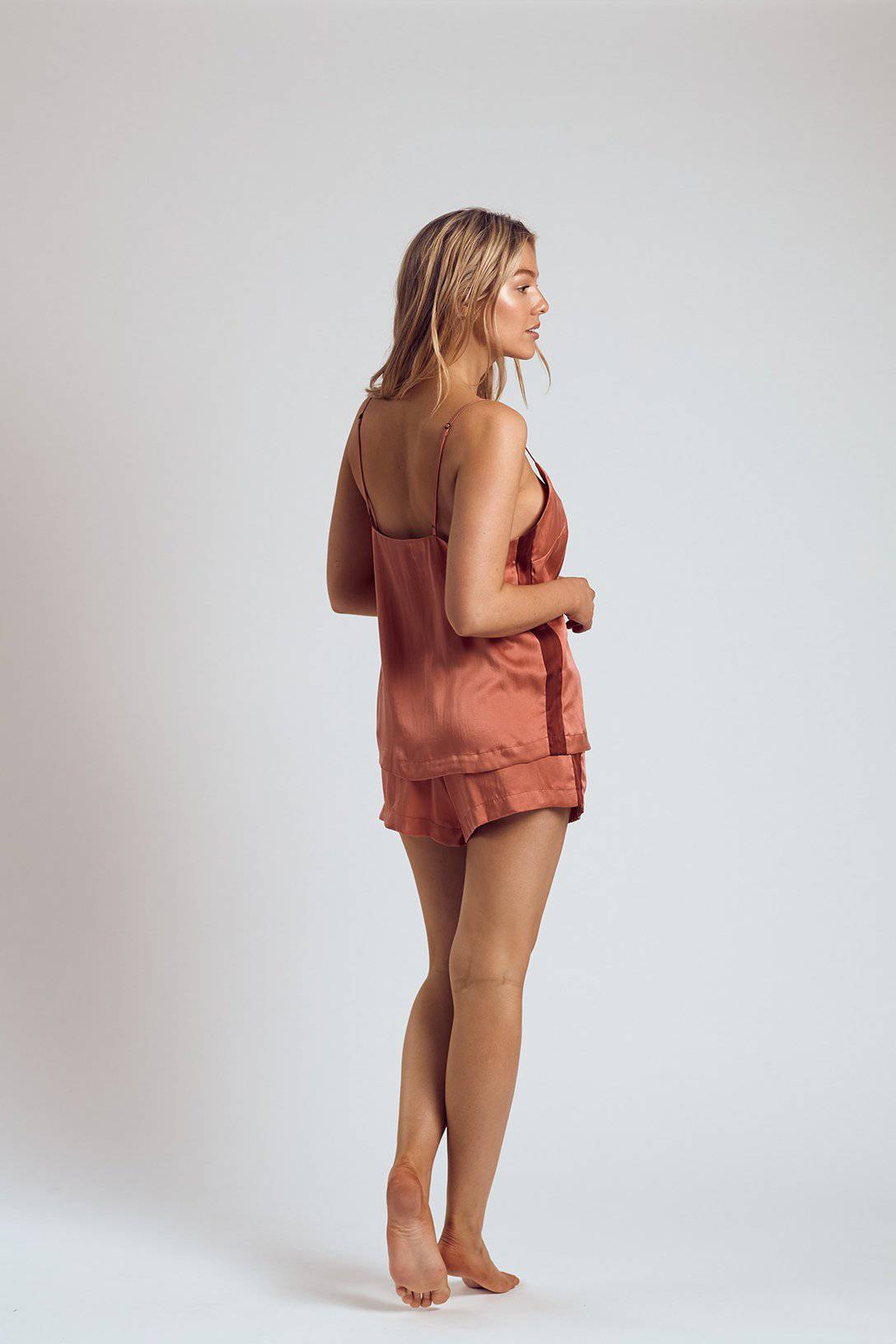 Silk Cami | Rose - Souszy - The Silk Robe