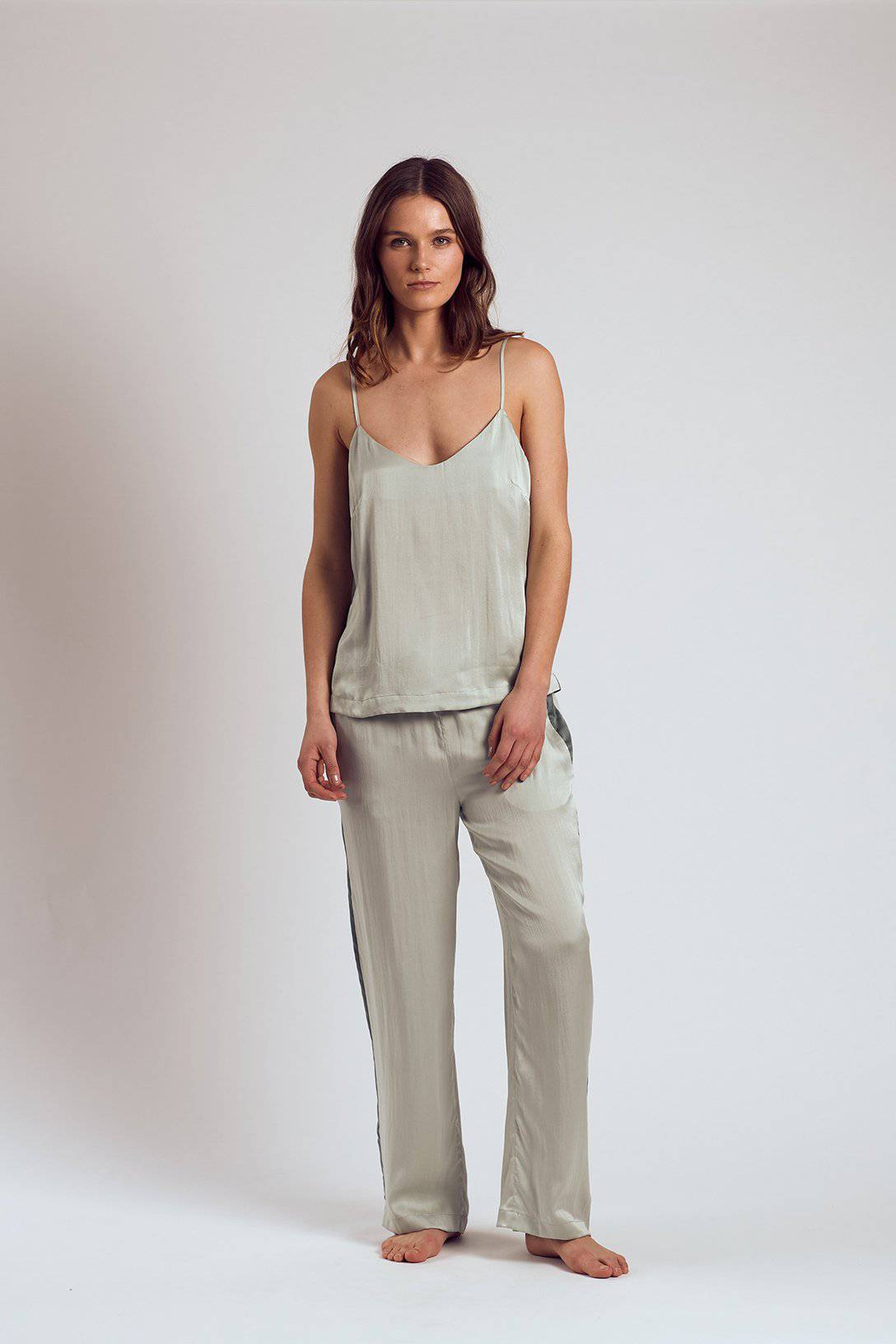Silk Pants | Chartreuse - Souszy - The Silk Robe