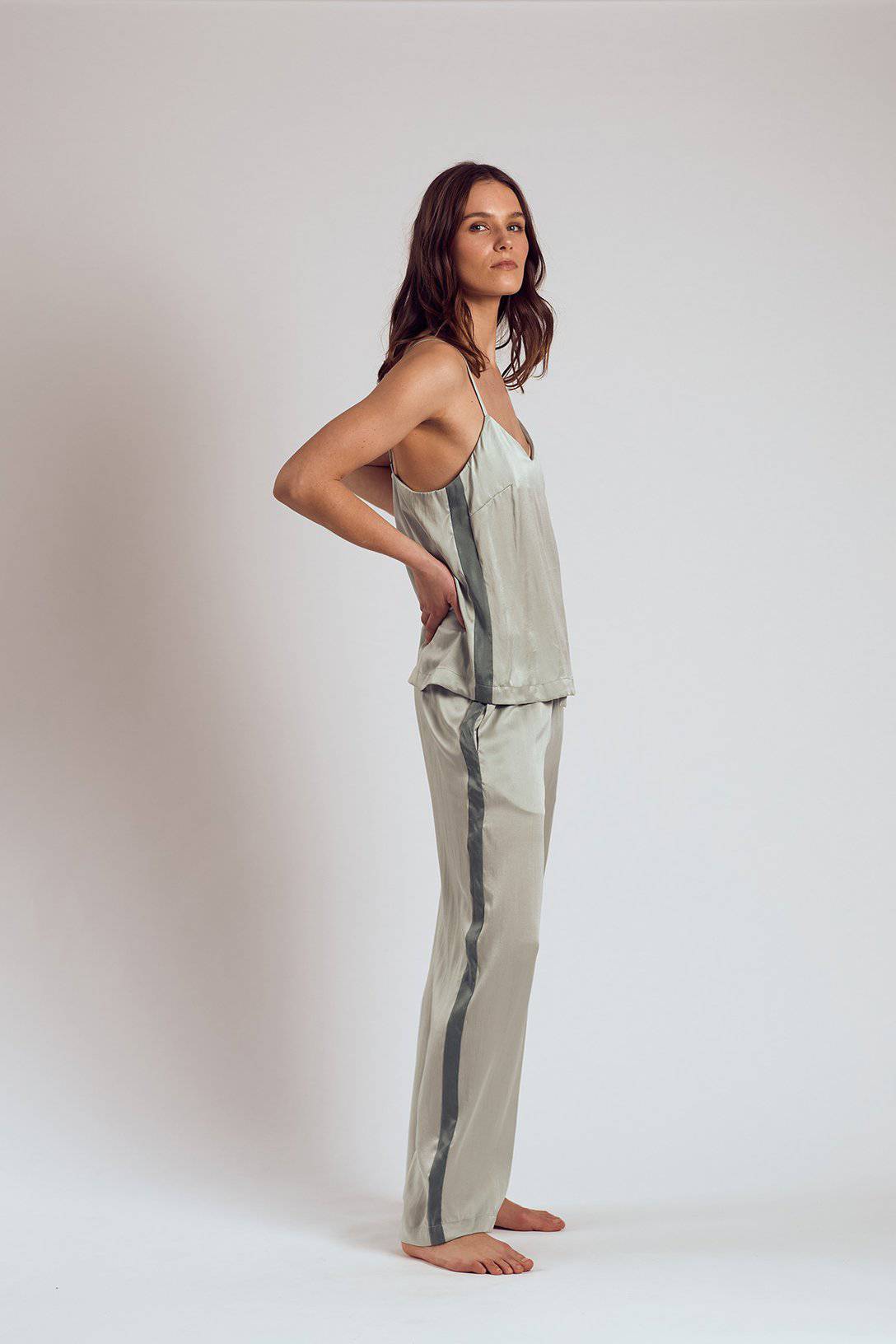 Silk Pants | Chartreuse - Souszy - The Silk Robe