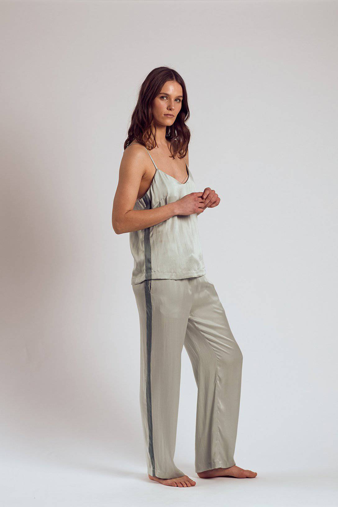 Silk Pants | Chartreuse - Souszy - The Silk Robe