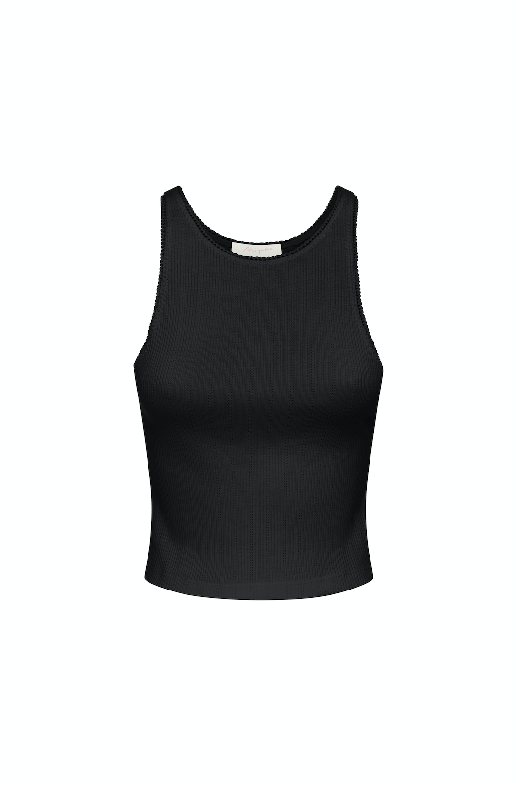 Sophia Certified Organic Cotton Singlet | Noir - Souszy - Miyako - Front