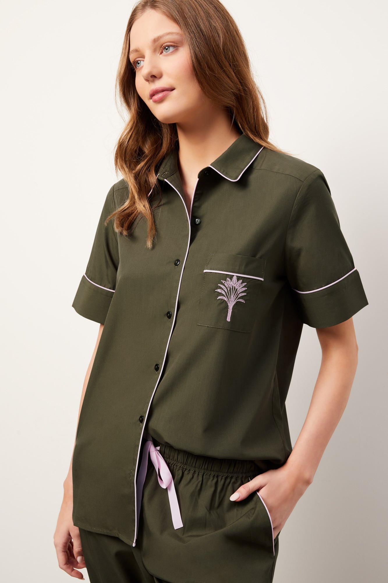 The Fern Boxer Set Short | Olive Green - Souszy - Wanderluxe