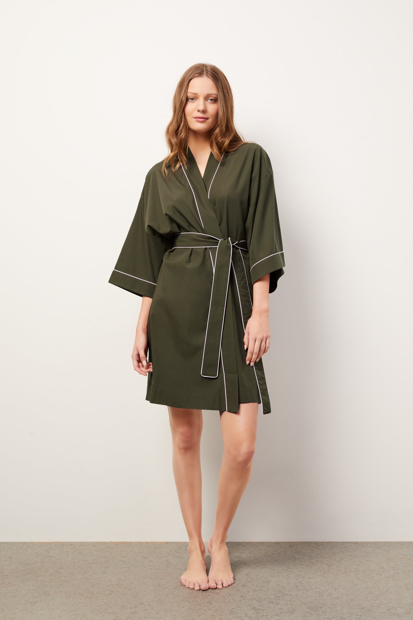 The Fern Travel Companion Kimono | Olive Green - Souszy -Wanderluxe