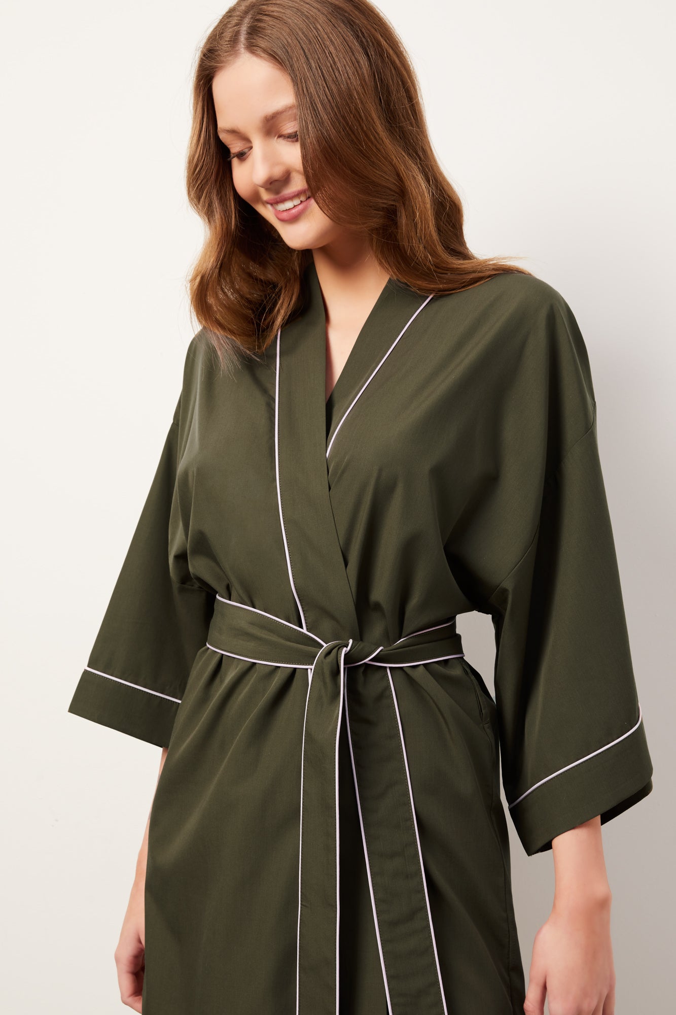 The Fern Travel Companion Kimono | Olive Green - Souszy -Wanderluxe