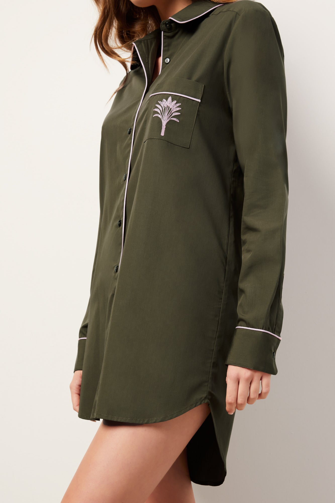 The Fern Night Shirt | Olive Green - Souszy - Wanderluxe
