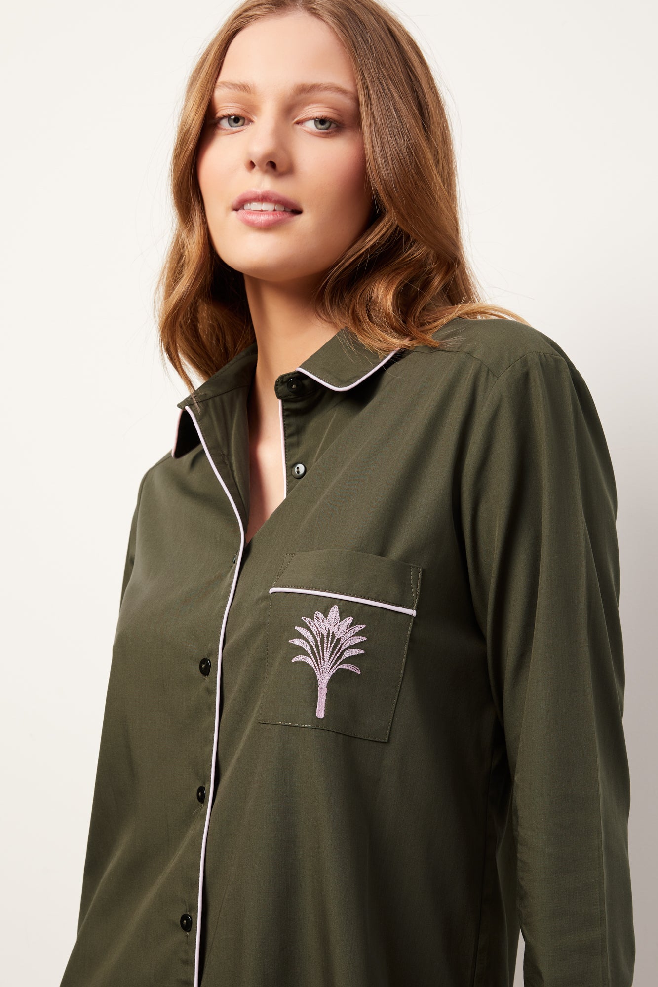 The Fern Night Shirt | Olive Green - Souszy - Wanderluxe