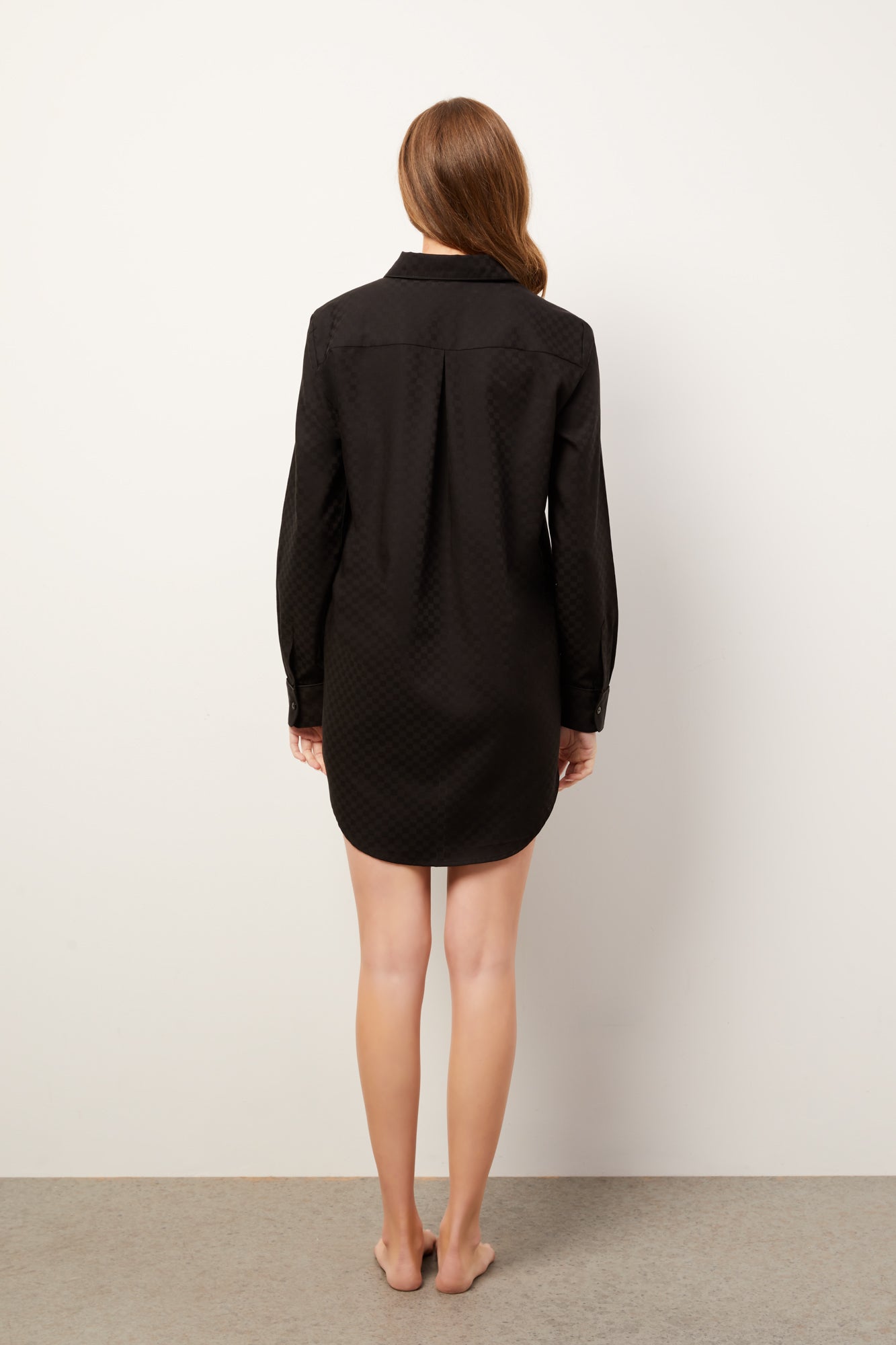 The Ash Cotton Modal Night Shirt - Souszy - Wanderluxe - Back