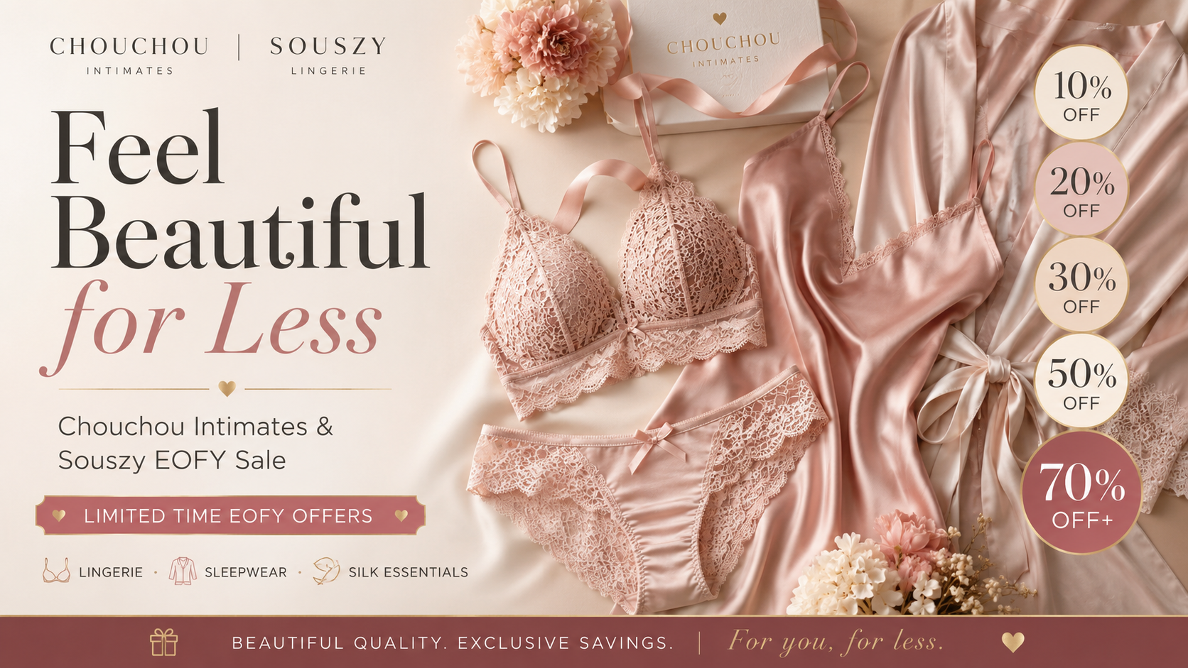 Feel Beautiful for Less: Chouchou Intimates and Souszy Lingerie EOFY Sale