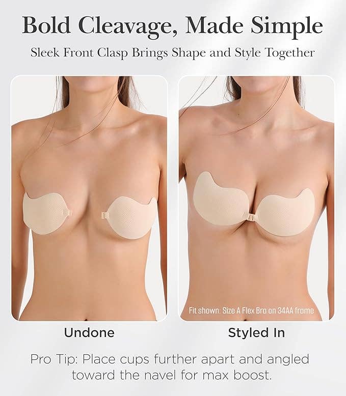 Nippies Flex Bra Adhesive Strapless Bra | Creme