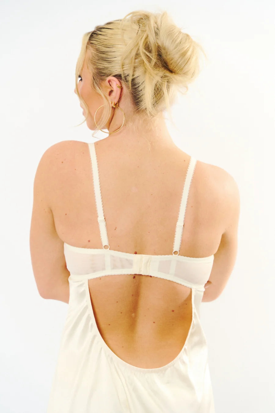 Chouchou Intimates Audrey Satin Slip Dress | Ivory