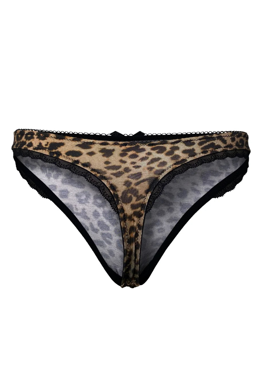 Chouchou Intimates Valentina Organic Cotton Thong | Leopard