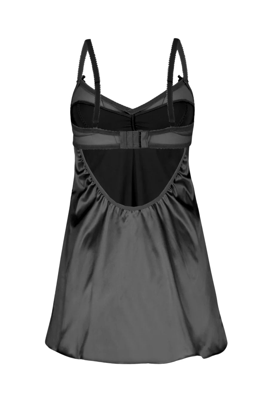 Chouchou Intimates Audrey Satin Slip Dress | Black