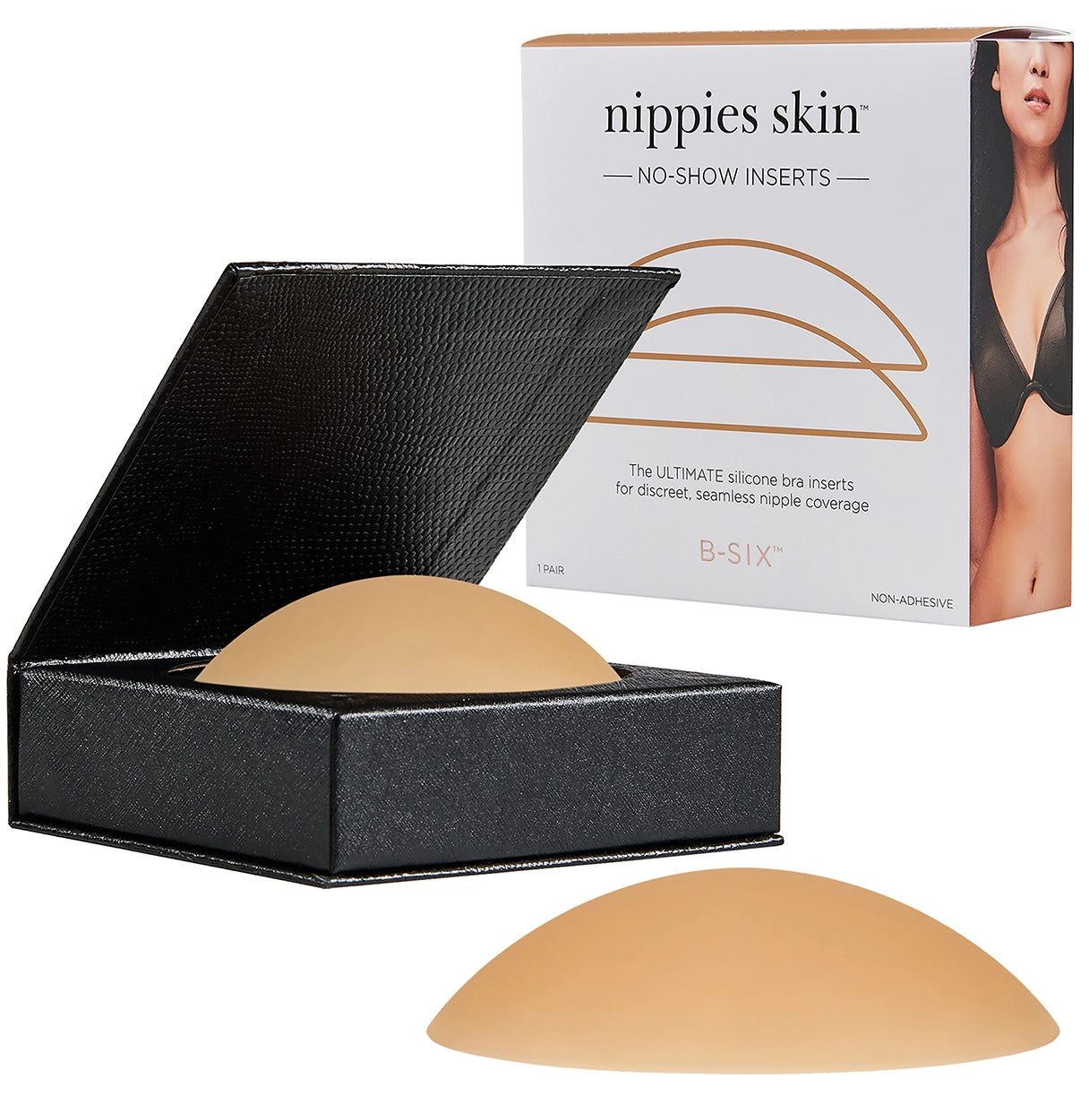 B-SIX Nippies Non-Adhesive Nipple Cover Inserts | Caramel